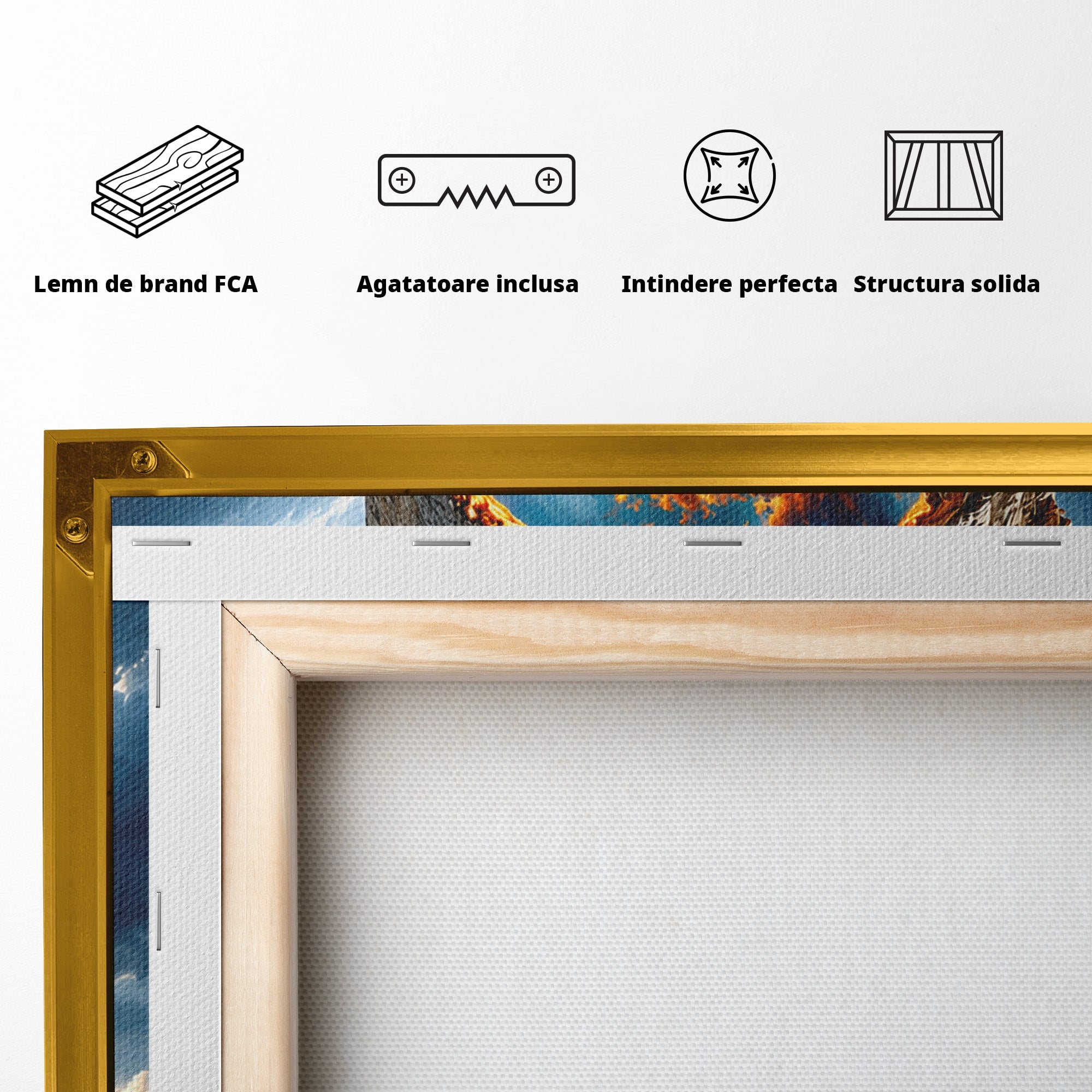 Tablou Canvas Premium LuxCanva® U1204, Portalul Spre Paradis, Peisaj, Mare, Apus, Vapor, Calatorie, Living, Culori Vibrante