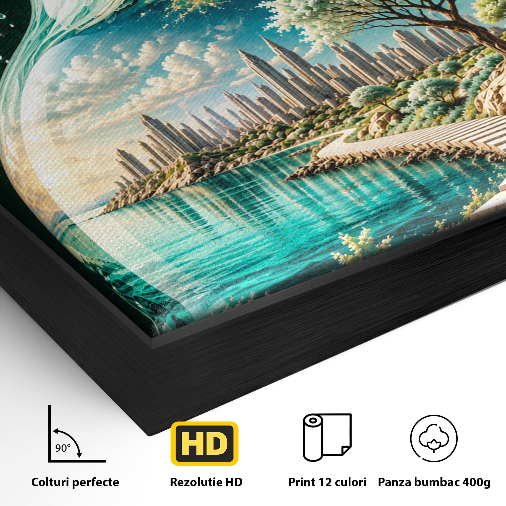 Tablou Canvas Premium LuxCanva® U1206, Vasul Magic Al Naturii, Peisaj, Oras, Natura, Living, Culori Vibrante