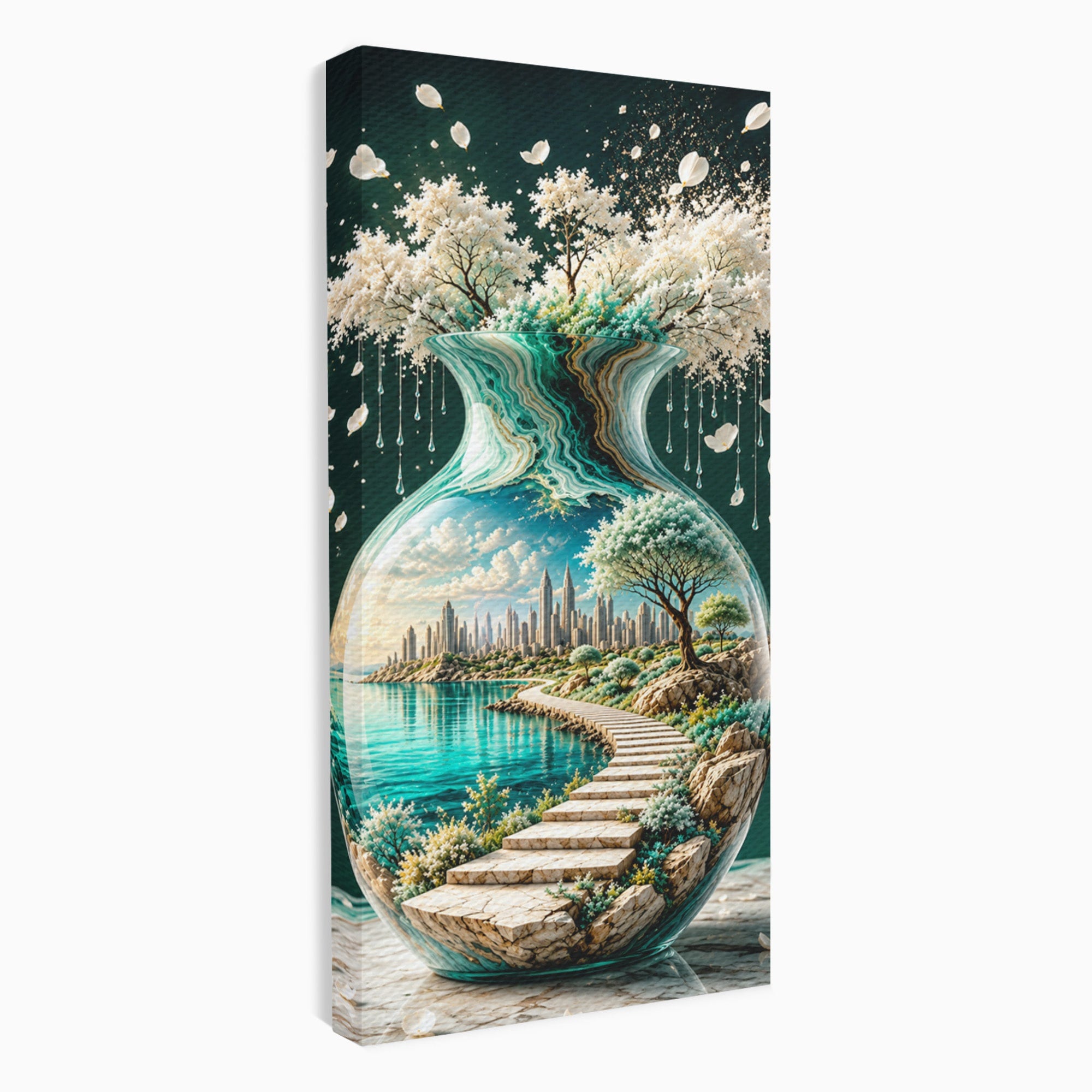 Tablou Canvas Premium LuxCanva® U1206, Vasul Magic Al Naturii, Peisaj, Oras, Natura, Living, Culori Vibrante