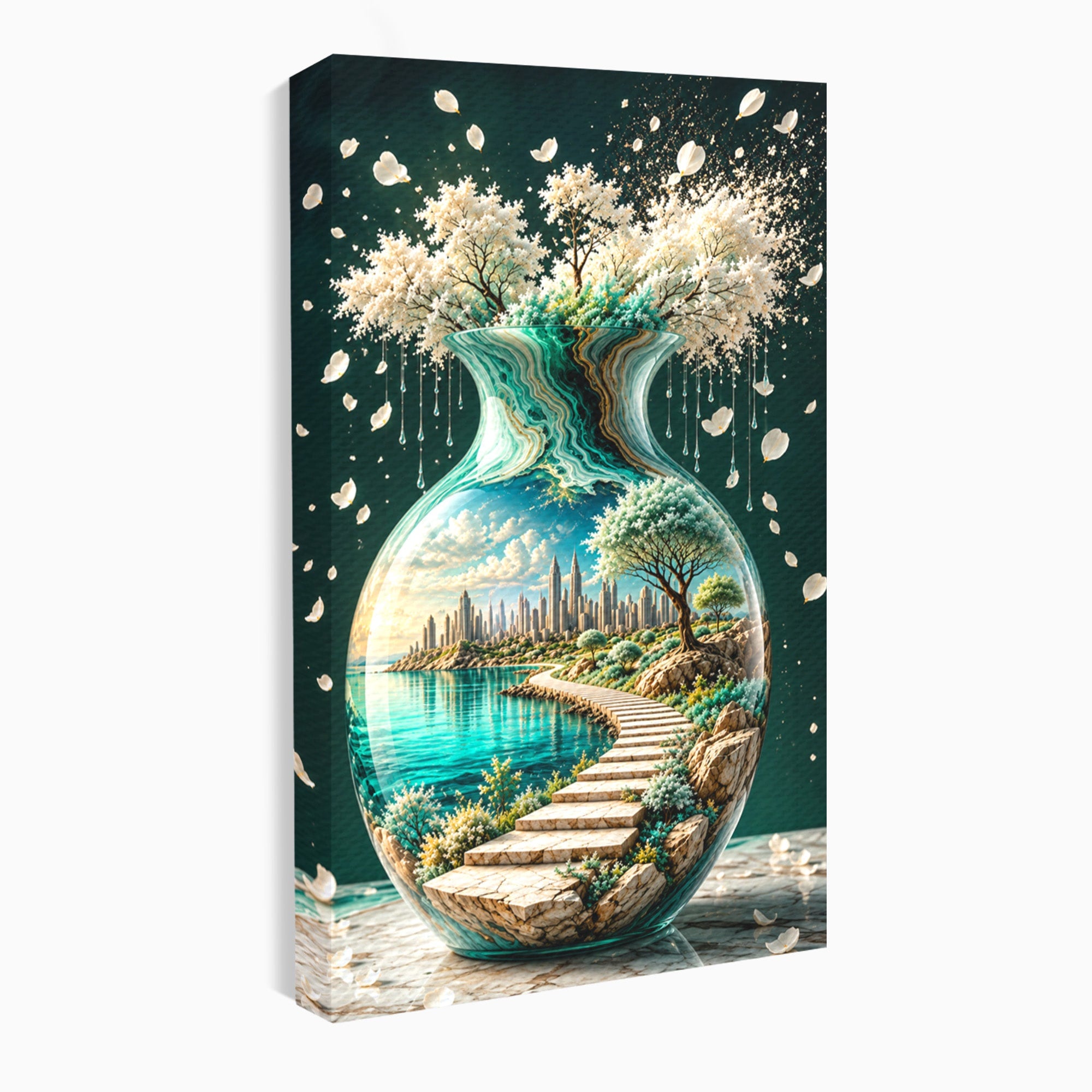 Tablou Canvas Premium LuxCanva® U1206, Vasul Magic Al Naturii, Peisaj, Oras, Natura, Living, Culori Vibrante