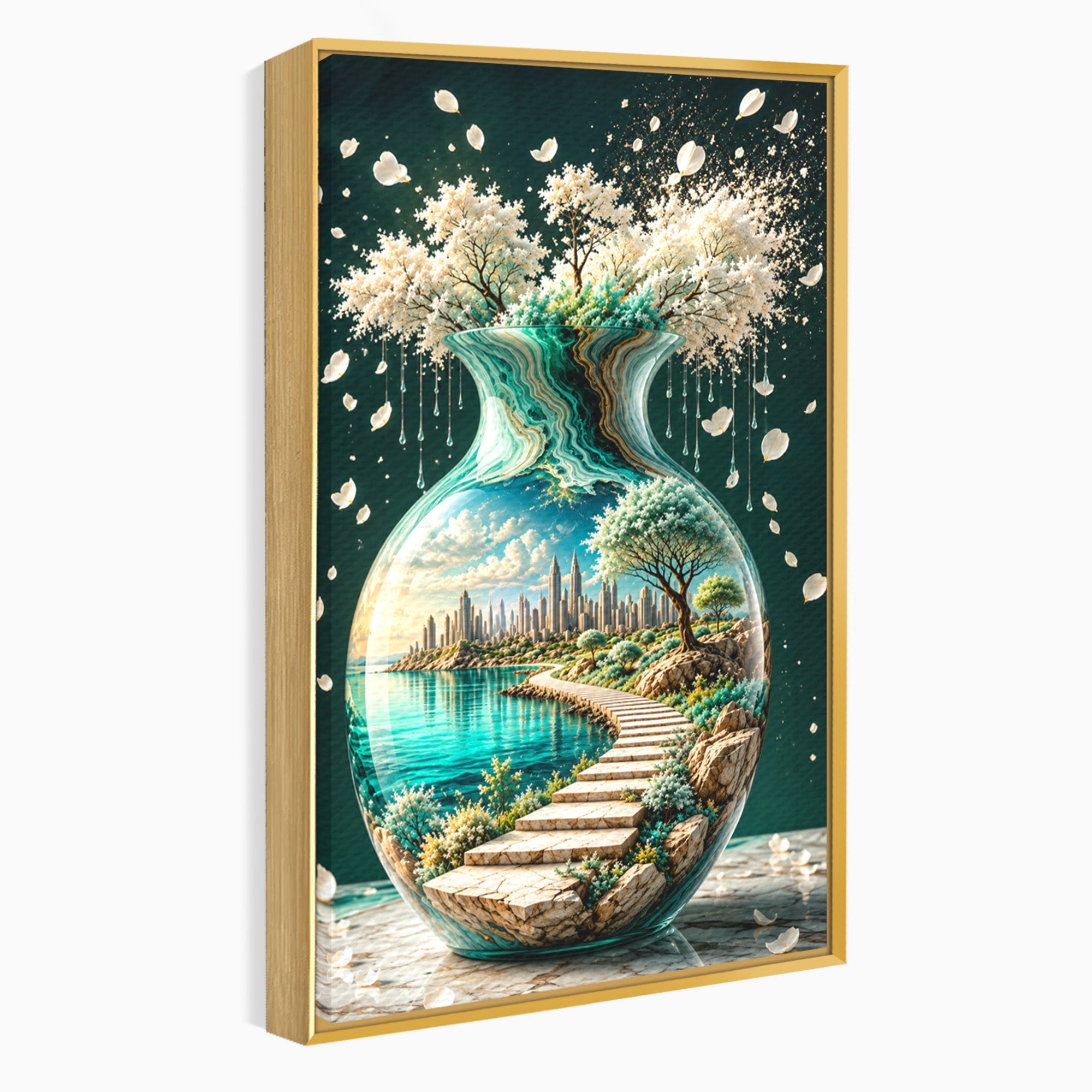 Tablou Canvas Premium LuxCanva® U1206, Vasul Magic Al Naturii, Peisaj, Oras, Natura, Living, Culori Vibrante