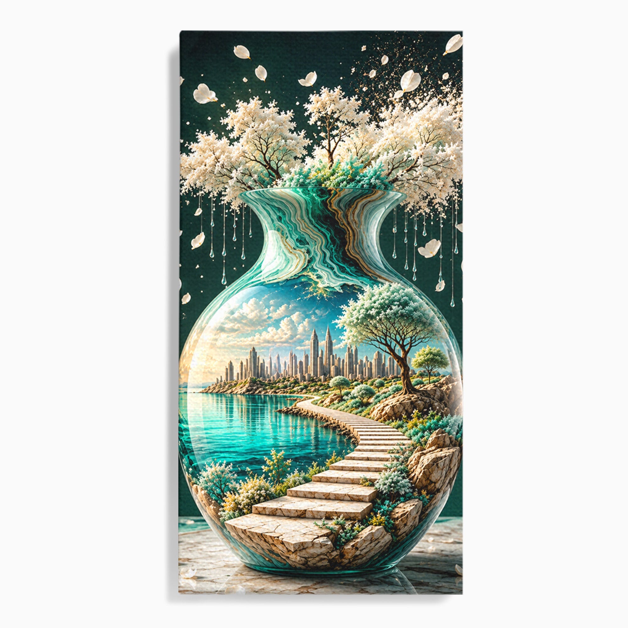 Tablou Canvas Premium LuxCanva® U1206, Vasul Magic Al Naturii, Peisaj, Oras, Natura, Living, Culori Vibrante