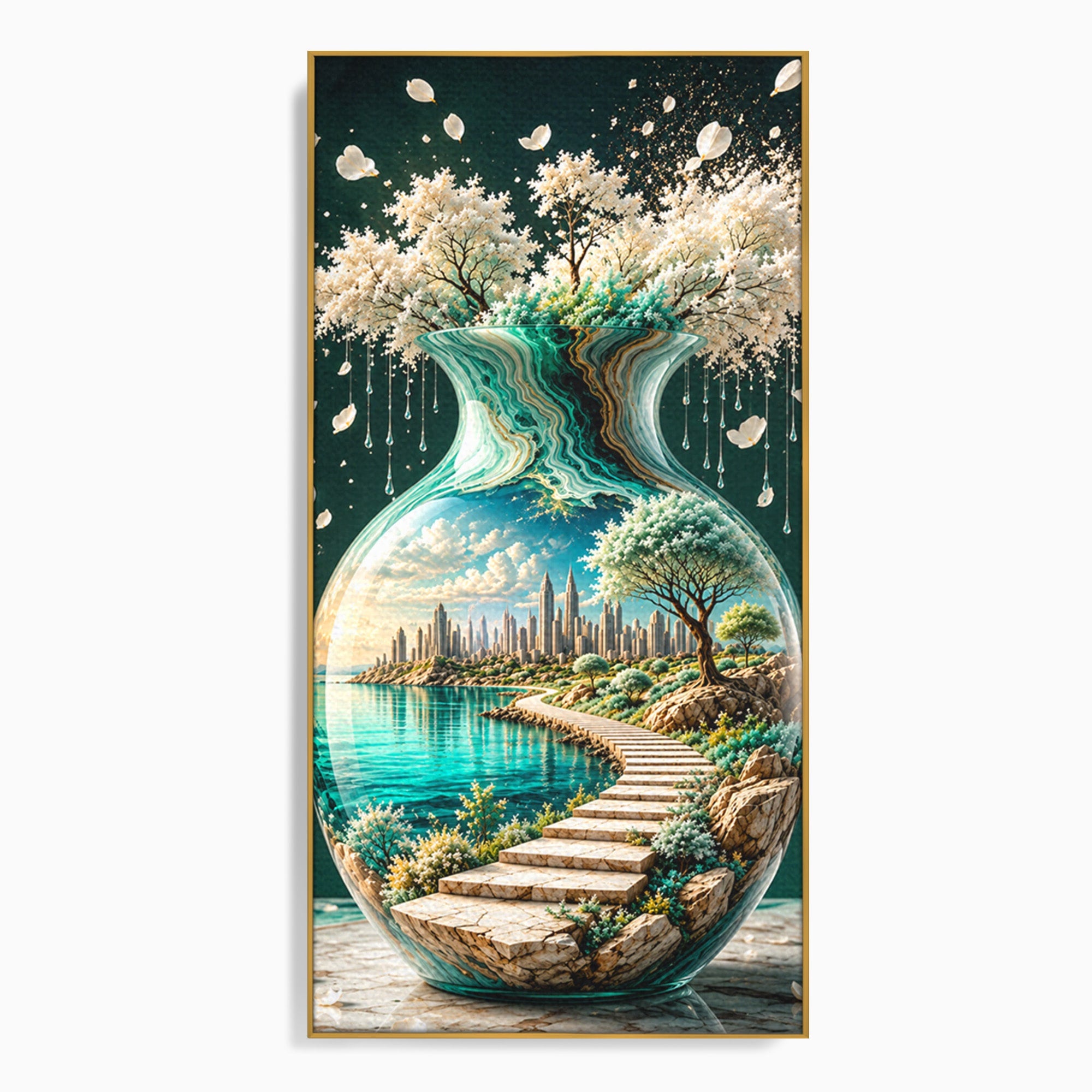 Tablou Canvas Premium LuxCanva® U1206, Vasul Magic Al Naturii, Peisaj, Oras, Natura, Living, Culori Vibrante