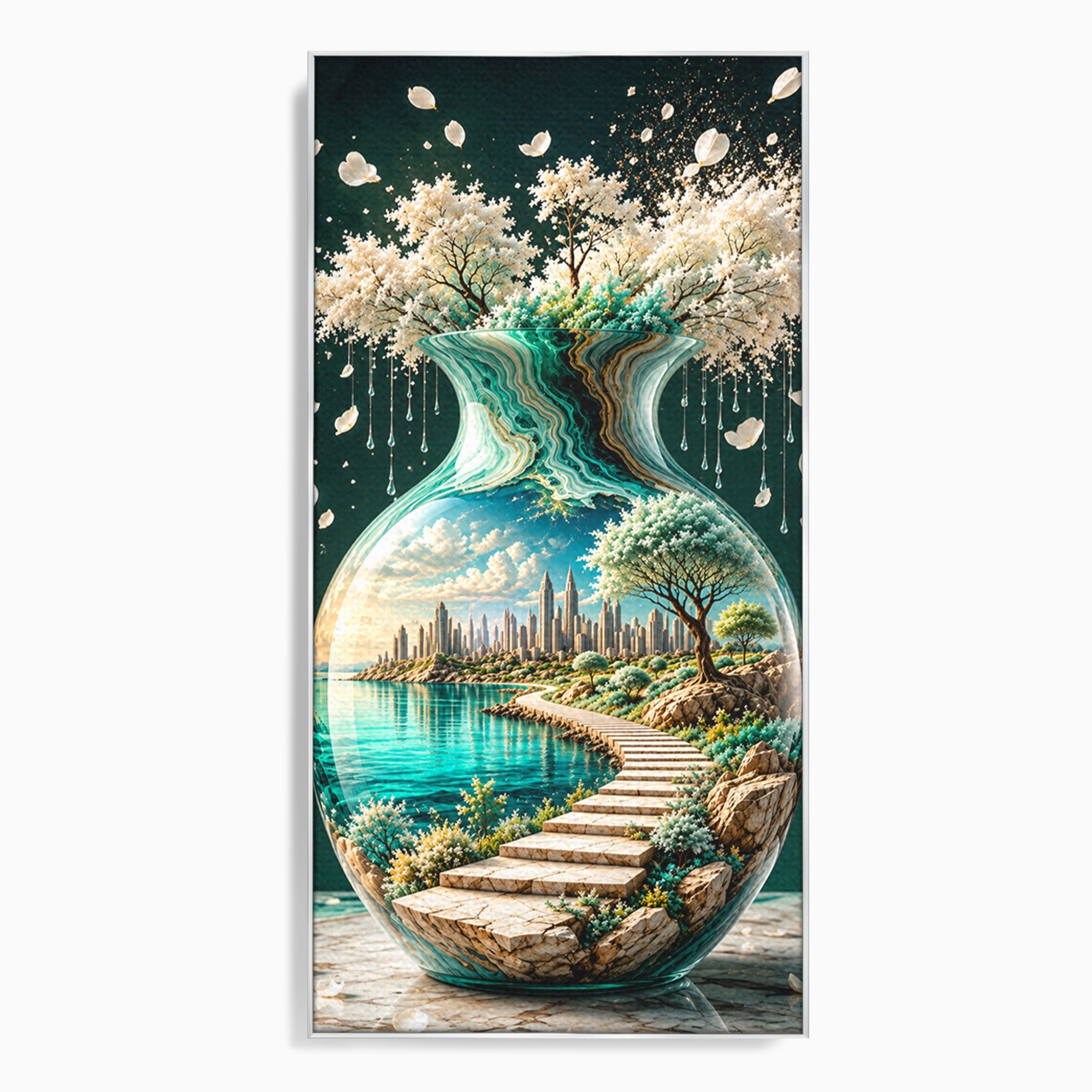 Tablou Canvas Premium LuxCanva® U1206, Vasul Magic Al Naturii, Peisaj, Oras, Natura, Living, Culori Vibrante