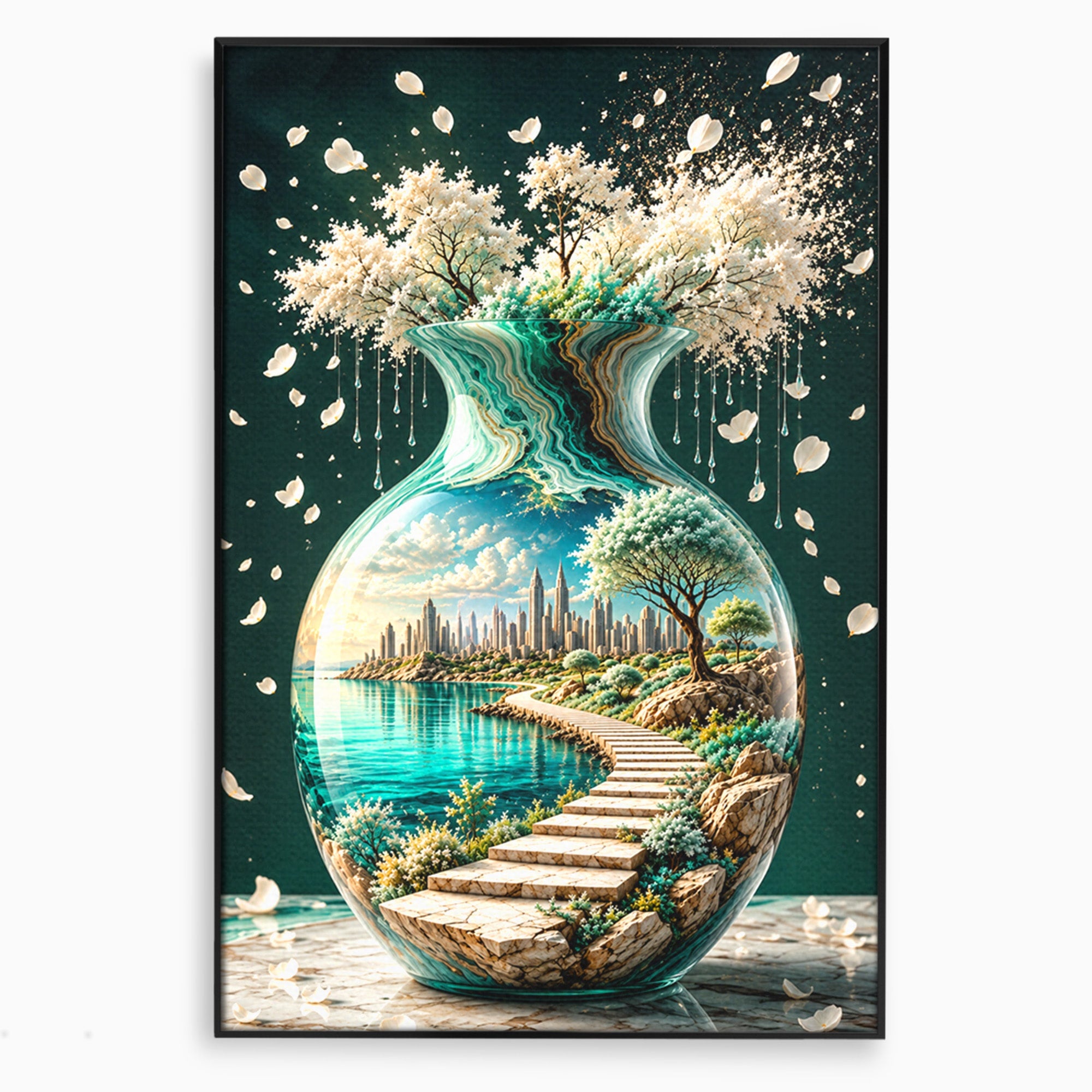 Tablou Canvas Premium LuxCanva® U1206, Vasul Magic Al Naturii, Peisaj, Oras, Natura, Living, Culori Vibrante