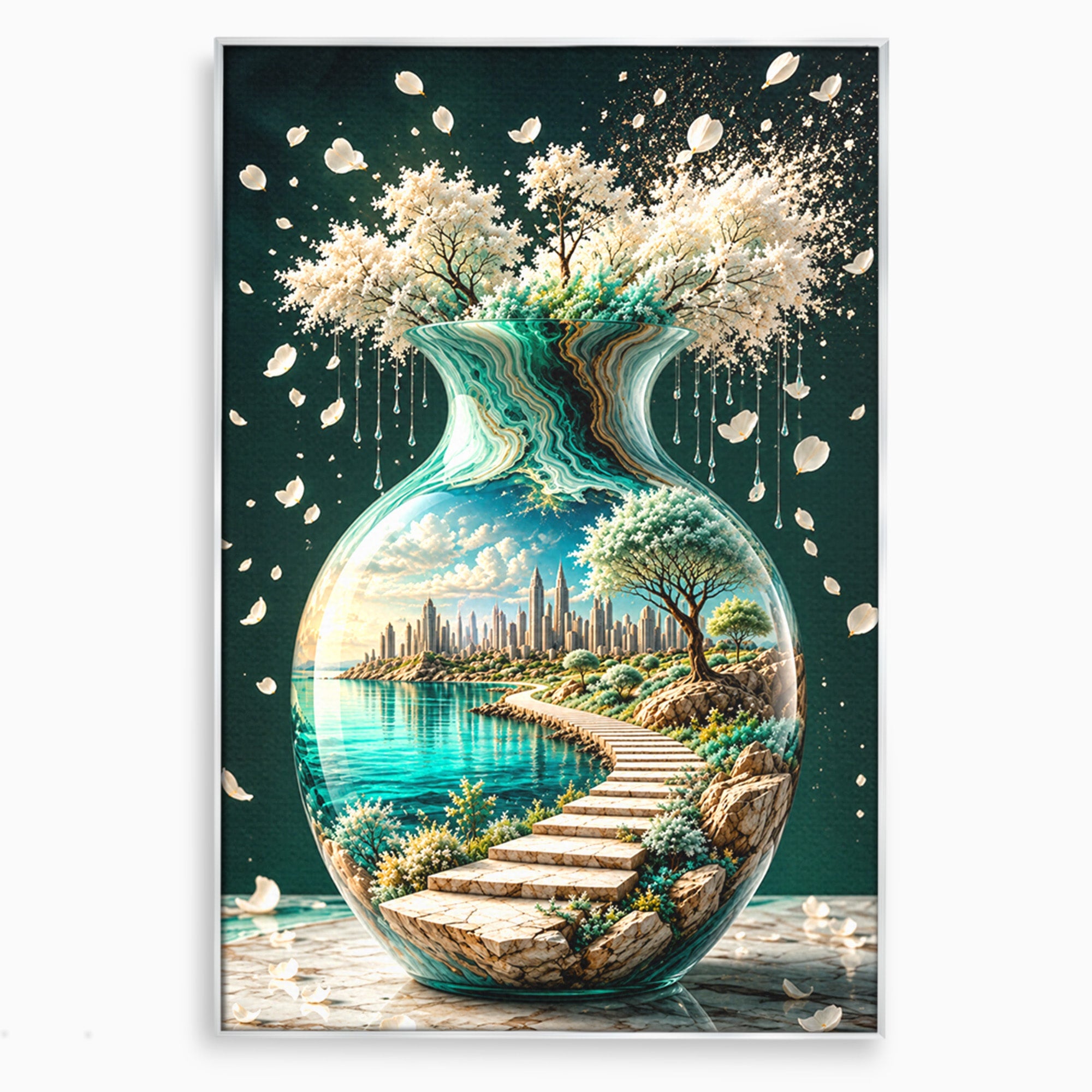 Tablou Canvas Premium LuxCanva® U1206, Vasul Magic Al Naturii, Peisaj, Oras, Natura, Living, Culori Vibrante