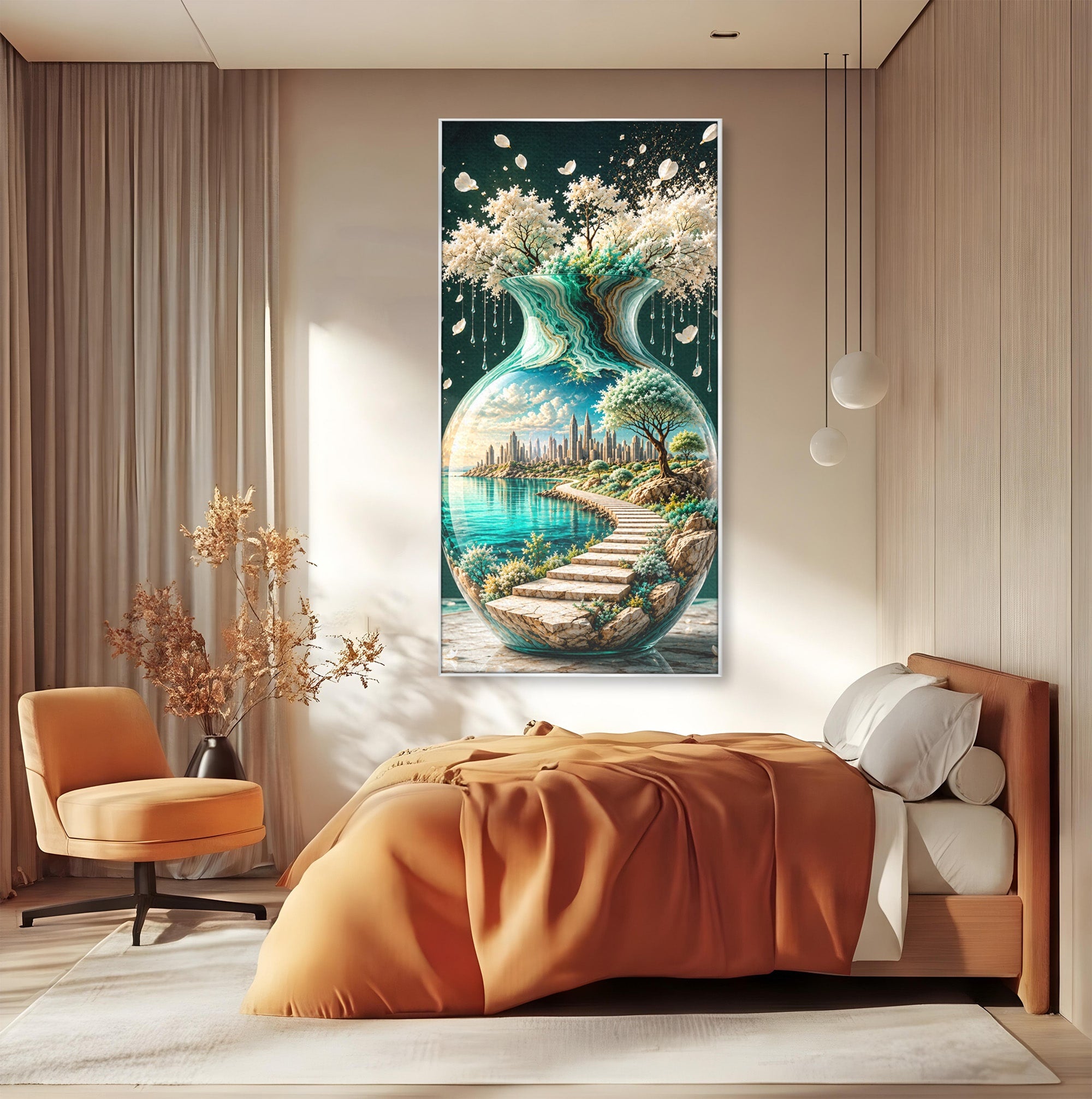 Tablou Canvas Premium LuxCanva® U1206, Vasul Magic Al Naturii, Peisaj, Oras, Natura, Living, Culori Vibrante