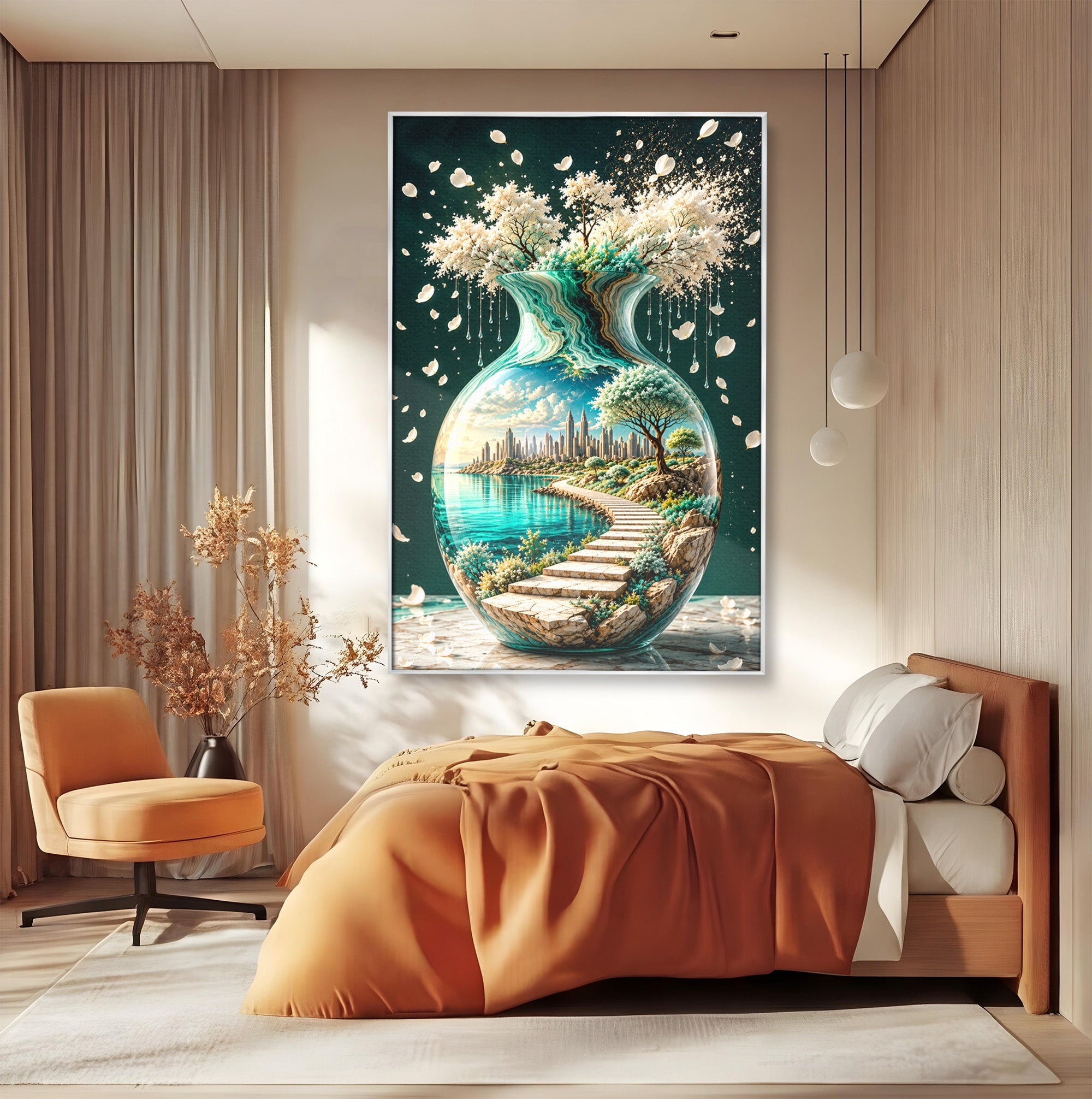 Tablou Canvas Premium LuxCanva® U1206, Vasul Magic Al Naturii, Peisaj, Oras, Natura, Living, Culori Vibrante
