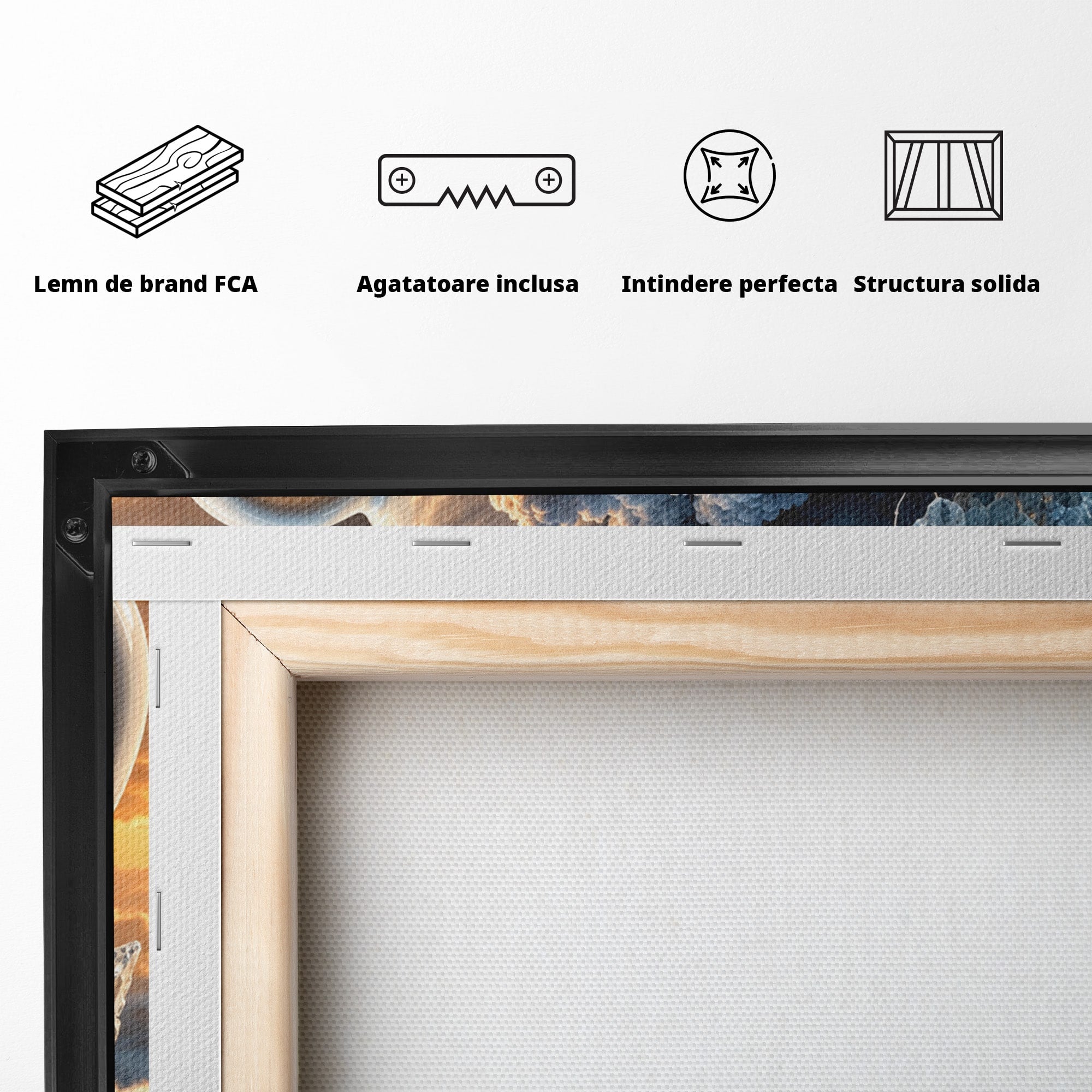 Tablou Canvas Premium LuxCanva® U1213, Cana Magica Cu Vulcan, Peisaj, Fantezie, Dormitor, Cana, Vulcan, Culori Vibrante