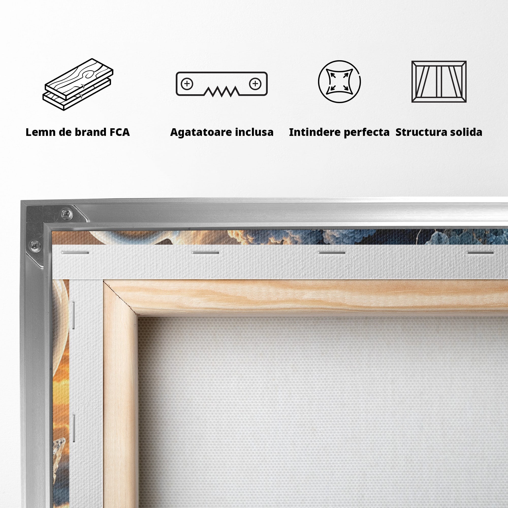 Tablou Canvas Premium LuxCanva® U1213, Cana Magica Cu Vulcan, Peisaj, Fantezie, Dormitor, Cana, Vulcan, Culori Vibrante