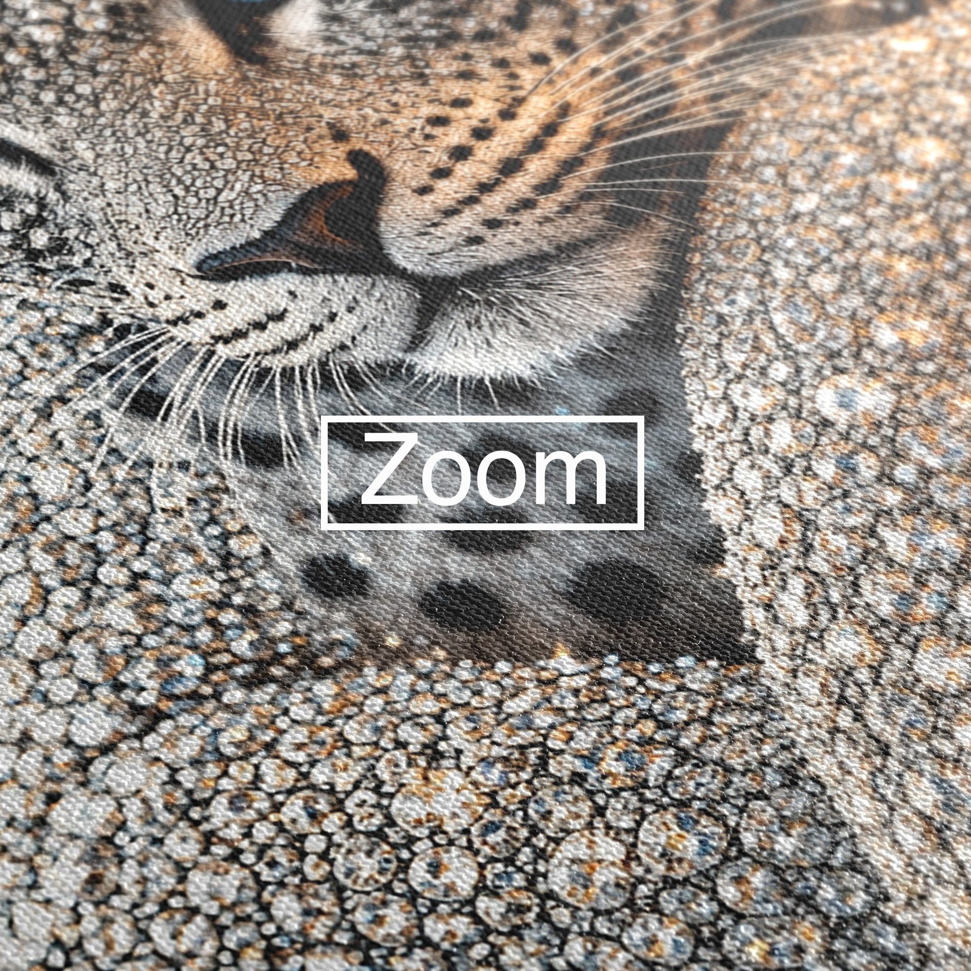 Tablou Canvas Premium LuxCanva® U1220, Majestatea Leopardului, Bijuterii, Coroana, Lux,  Leopard, Dormitor, Culori Vibrante