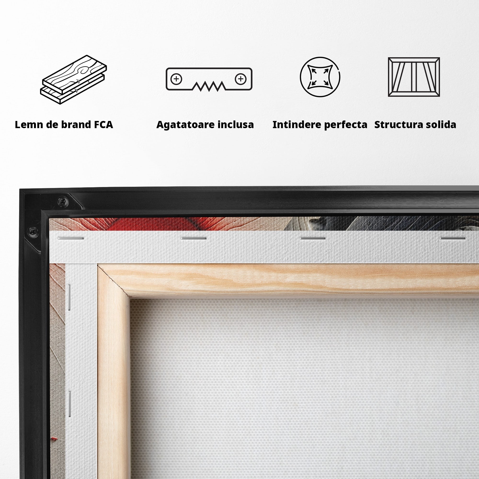 Tablou Canvas Premium LuxCanva® U1222, Misterul Florilor Rosii, Femeie, Flori, Soare, Mister, Living, Culori Vibrante