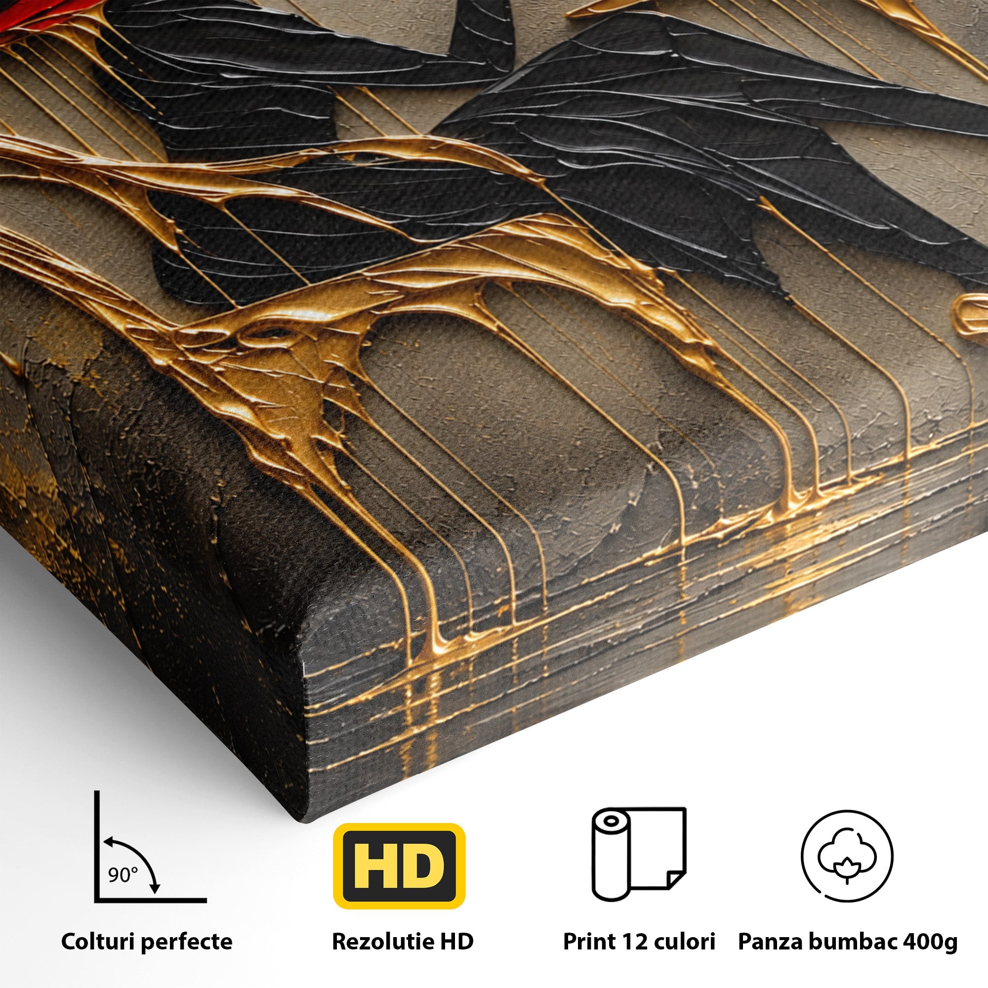 Tablou Canvas Premium LuxCanva® U1226, Doamna Eleganta La Cafenea, Doamna, Cafenea, Eleganta, Contemporan, Living, Culori Vibrante