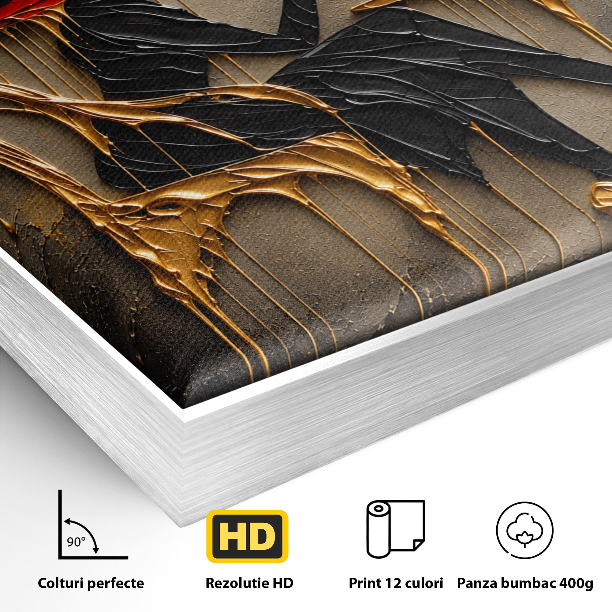 Tablou Canvas Premium LuxCanva® U1226, Doamna Eleganta La Cafenea, Doamna, Cafenea, Eleganta, Contemporan, Living, Culori Vibrante