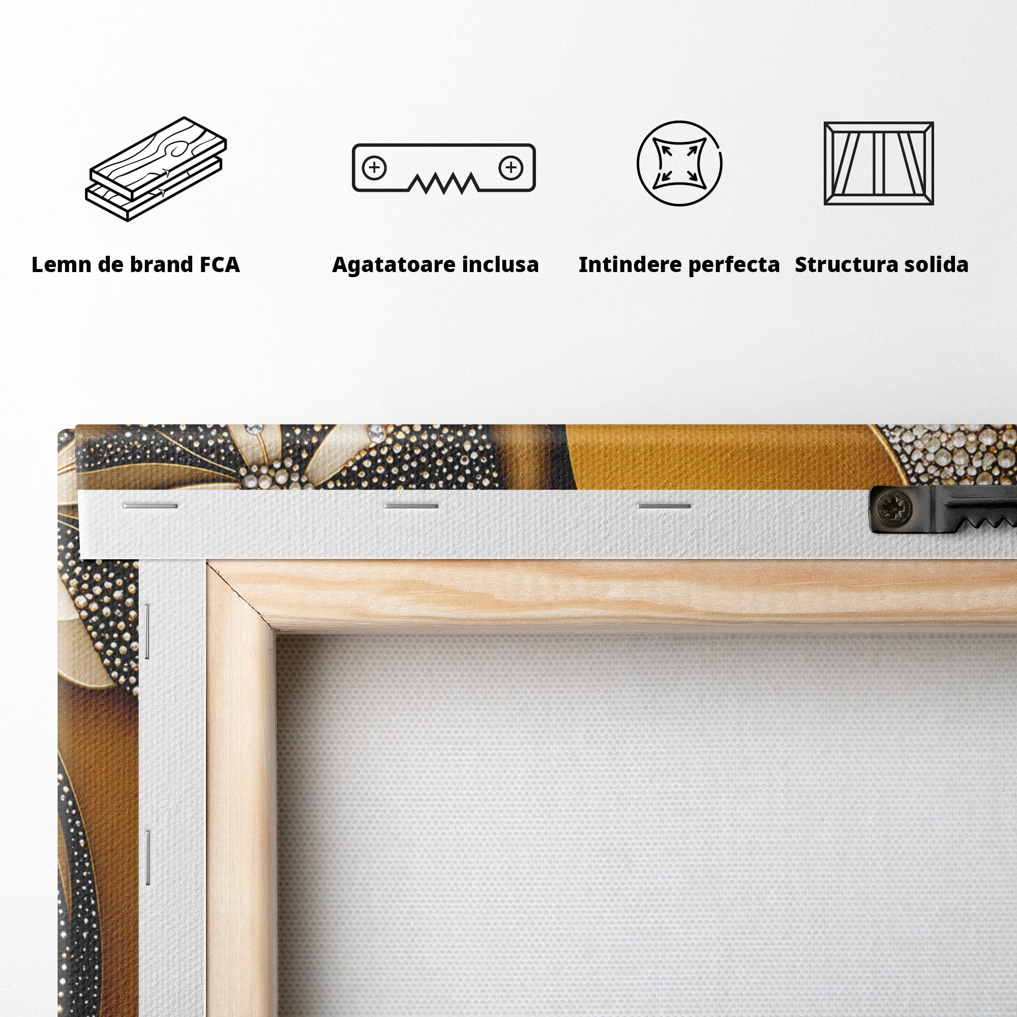 Tablou Canvas Premium LuxCanva® U1228, Femeie Cu Flori Perlate, Flori, Arta Abstracta, Eleganta, Femeie, Dormitor, Culori Vibrante