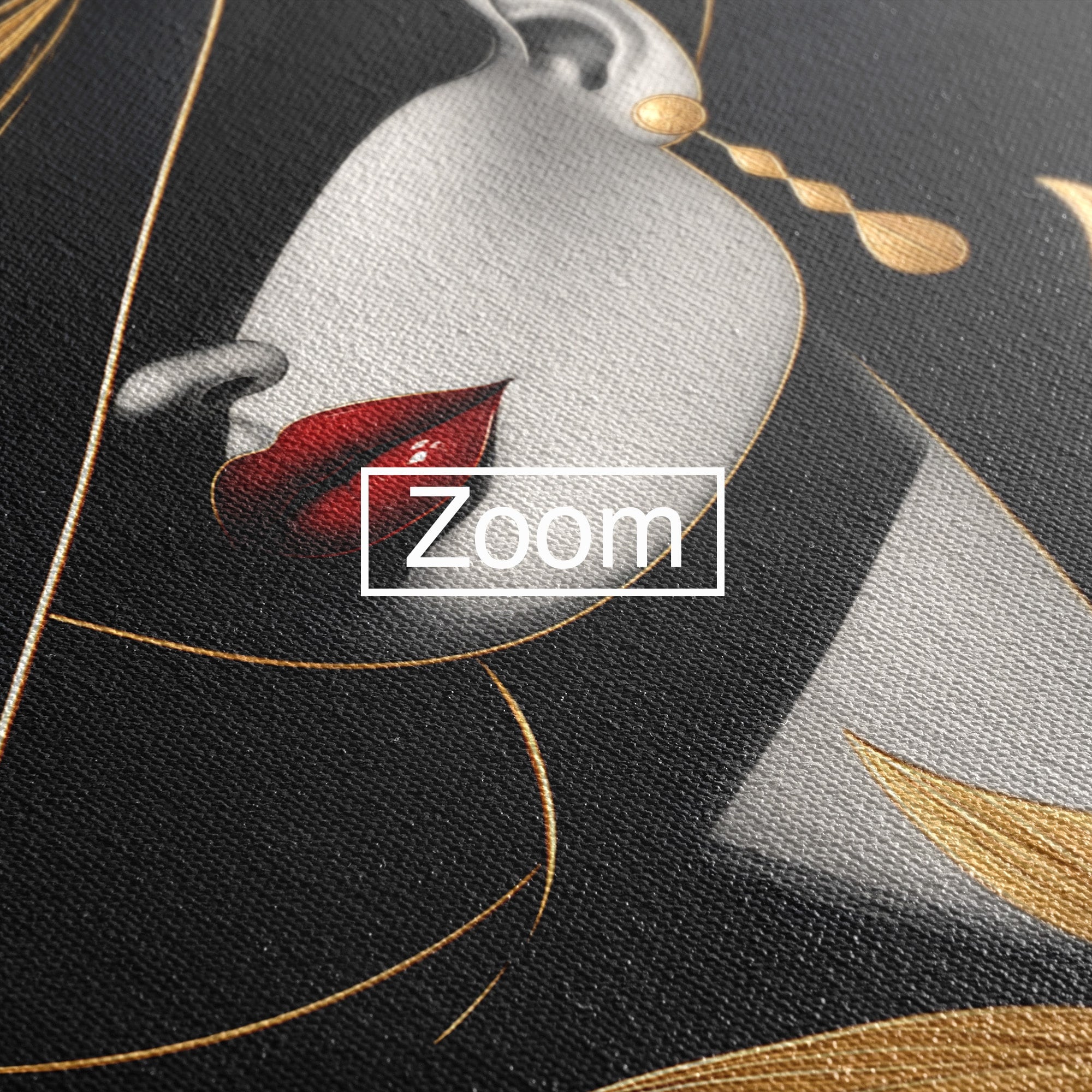 Tablou Canvas Premium LuxCanva® U1230, Seductie Sub Palarie, Femeie, Moda, Eleganta, Portret, Dormitor, Birou, Culori Vibrante