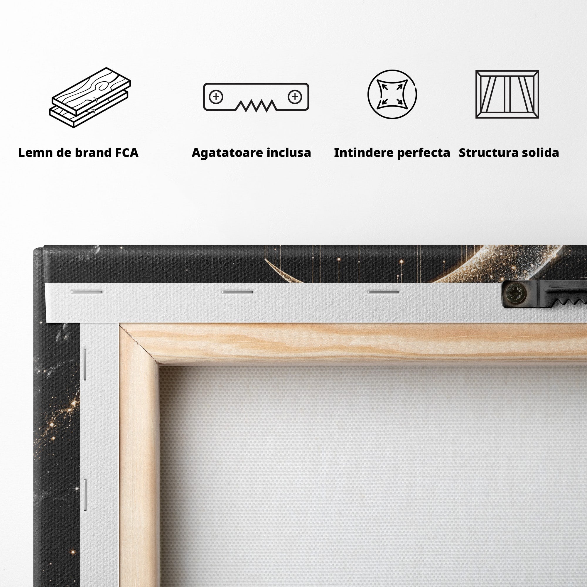 Tablou Canvas Premium LuxCanva® U1235, Visul Zeitei Nocturne, Luna, Noapte, Mister, Zeita, Dormitor, Culori Vibrante