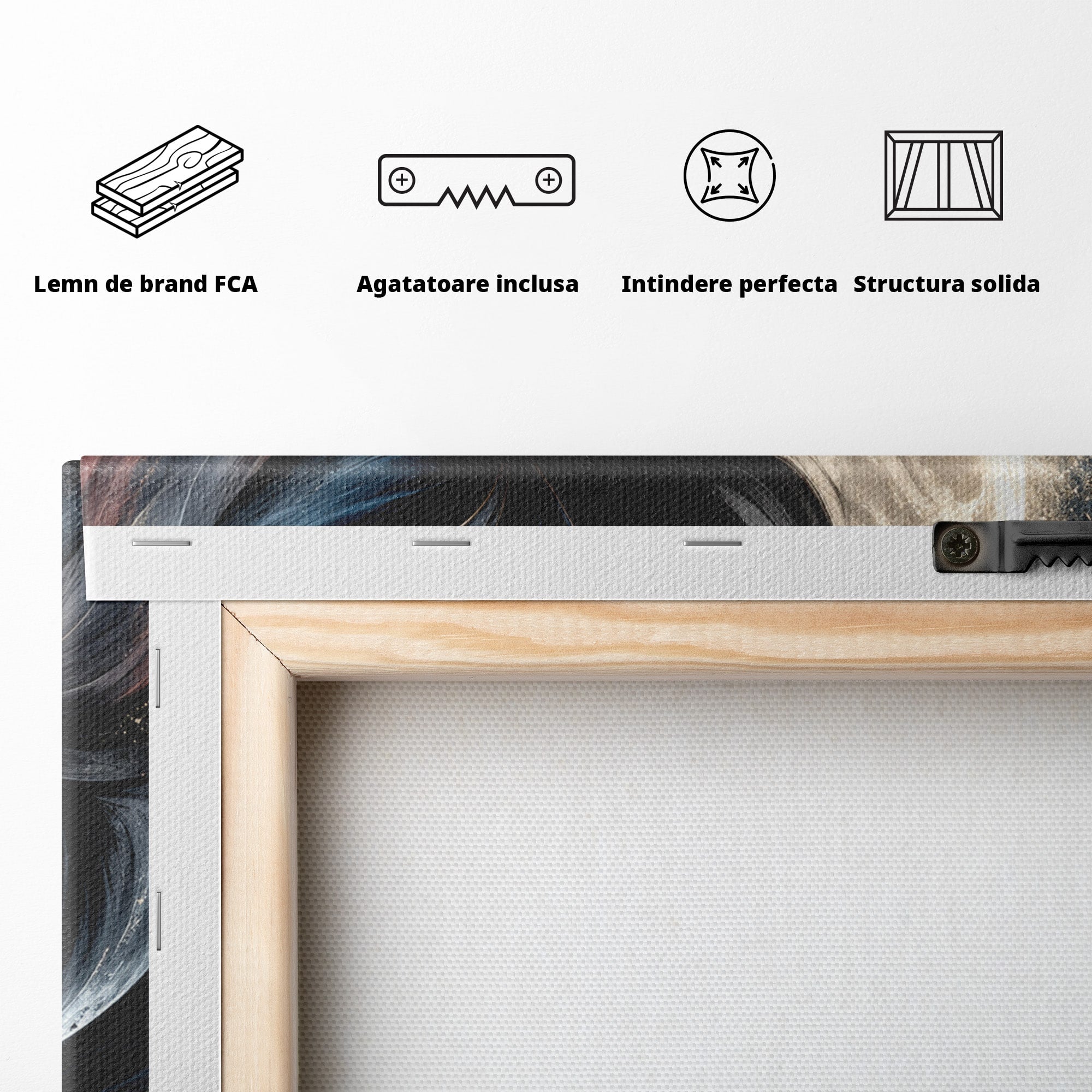 Tablou Canvas Premium LuxCanva® U1237, Misterul Zeitei Nocturne, Luna, Femeie, Noapte, Zeita, Dormitor, Culori Vibrante