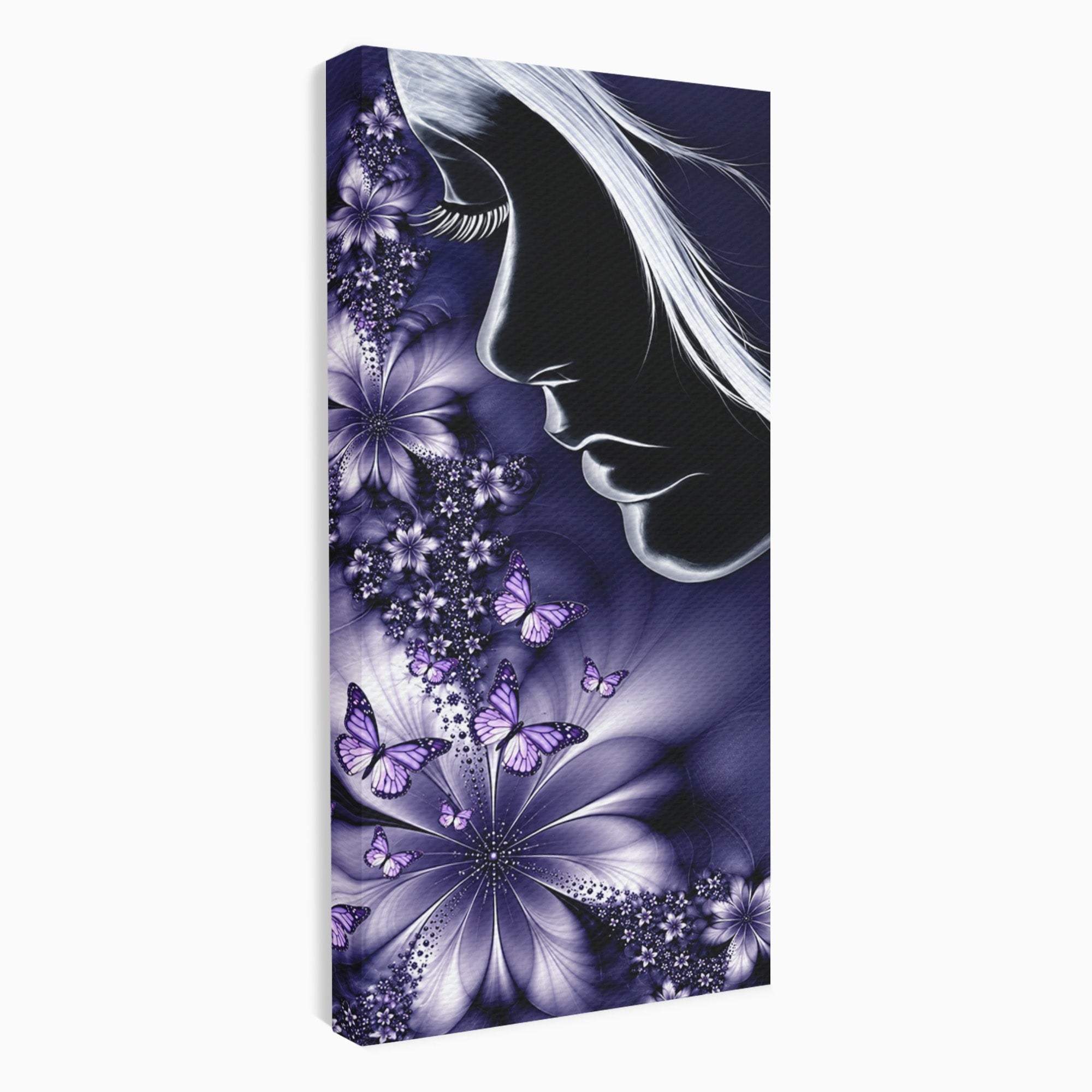 Tablou Canvas Premium LuxCanva® U1238, Fata Si Fluturii, Arta Abstracta, Fata, Fluturi, Dormitor, Visare, Culori Vibrante
