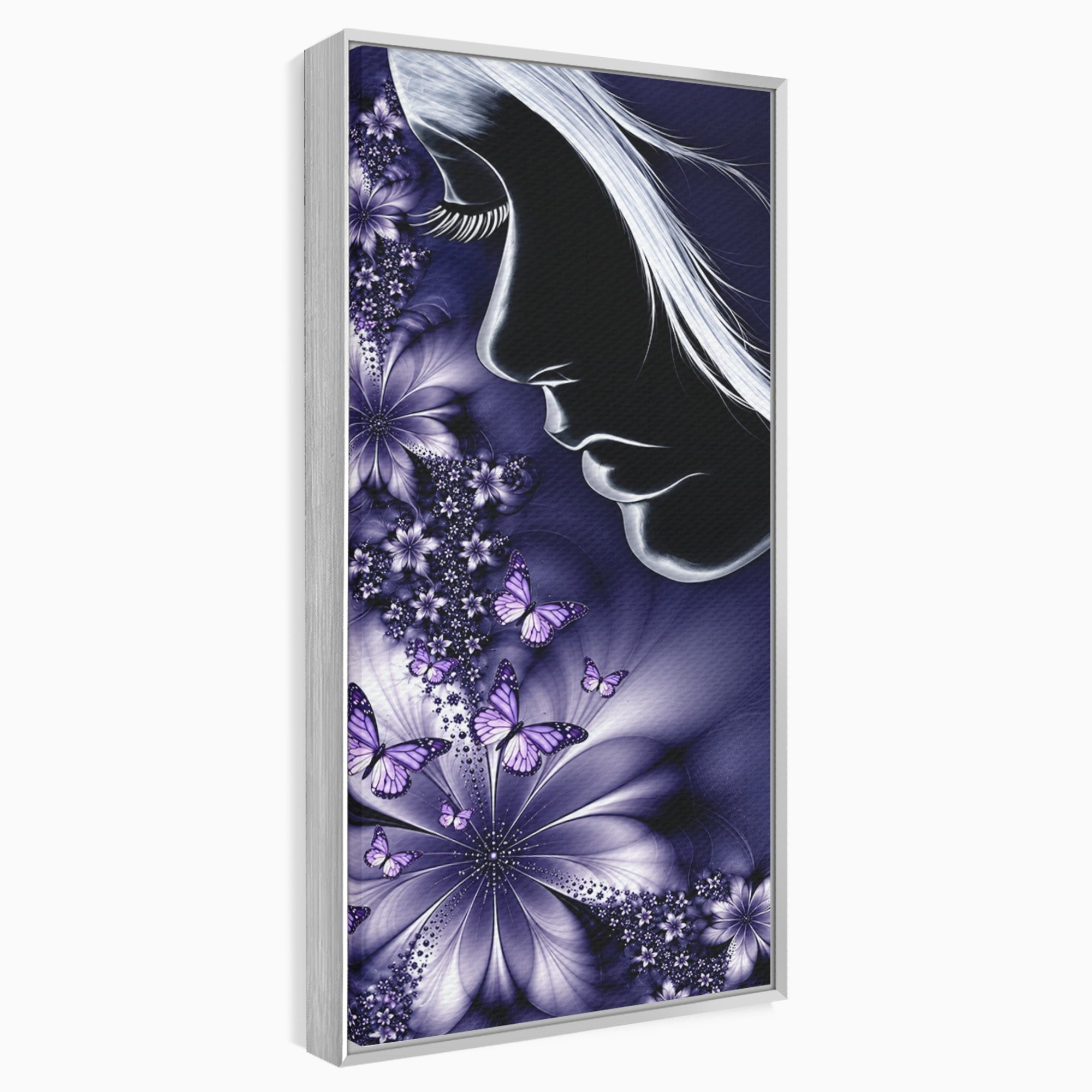 Tablou Canvas Premium LuxCanva® U1238, Fata Si Fluturii, Arta Abstracta, Fata, Fluturi, Dormitor, Visare, Culori Vibrante