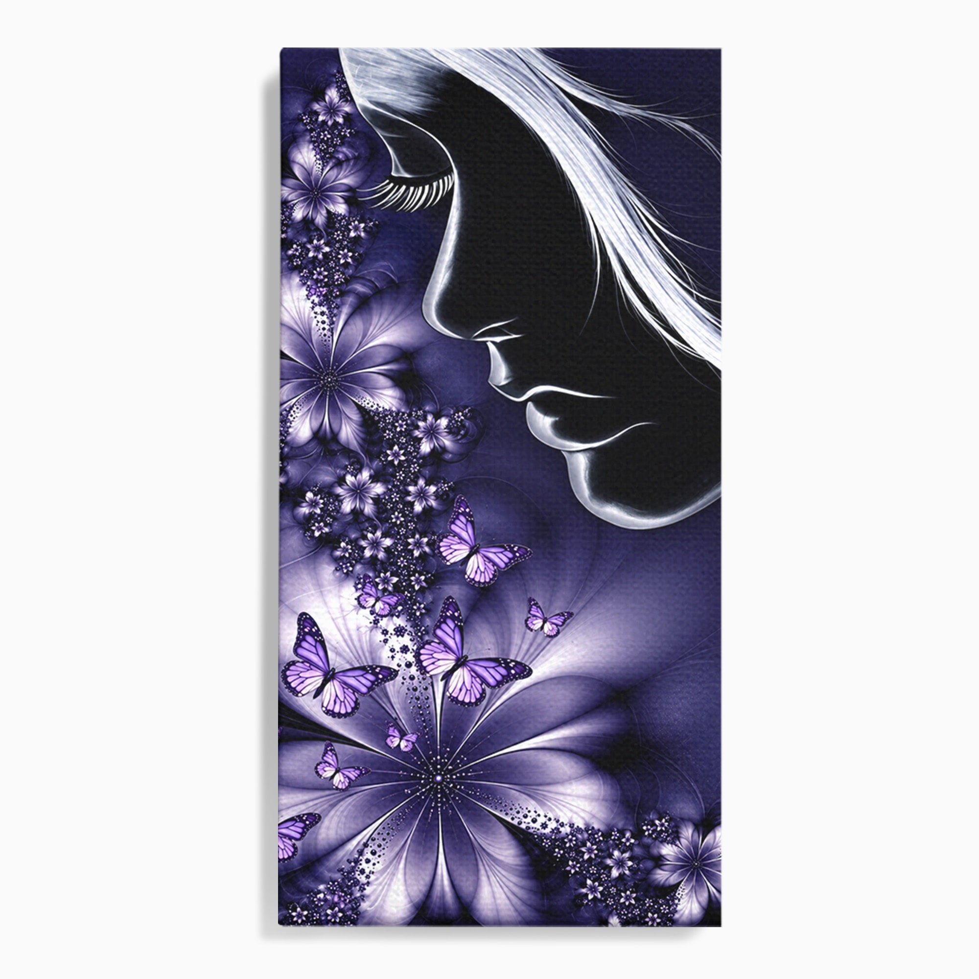 Tablou Canvas Premium LuxCanva® U1238, Fata Si Fluturii, Arta Abstracta, Fata, Fluturi, Dormitor, Visare, Culori Vibrante