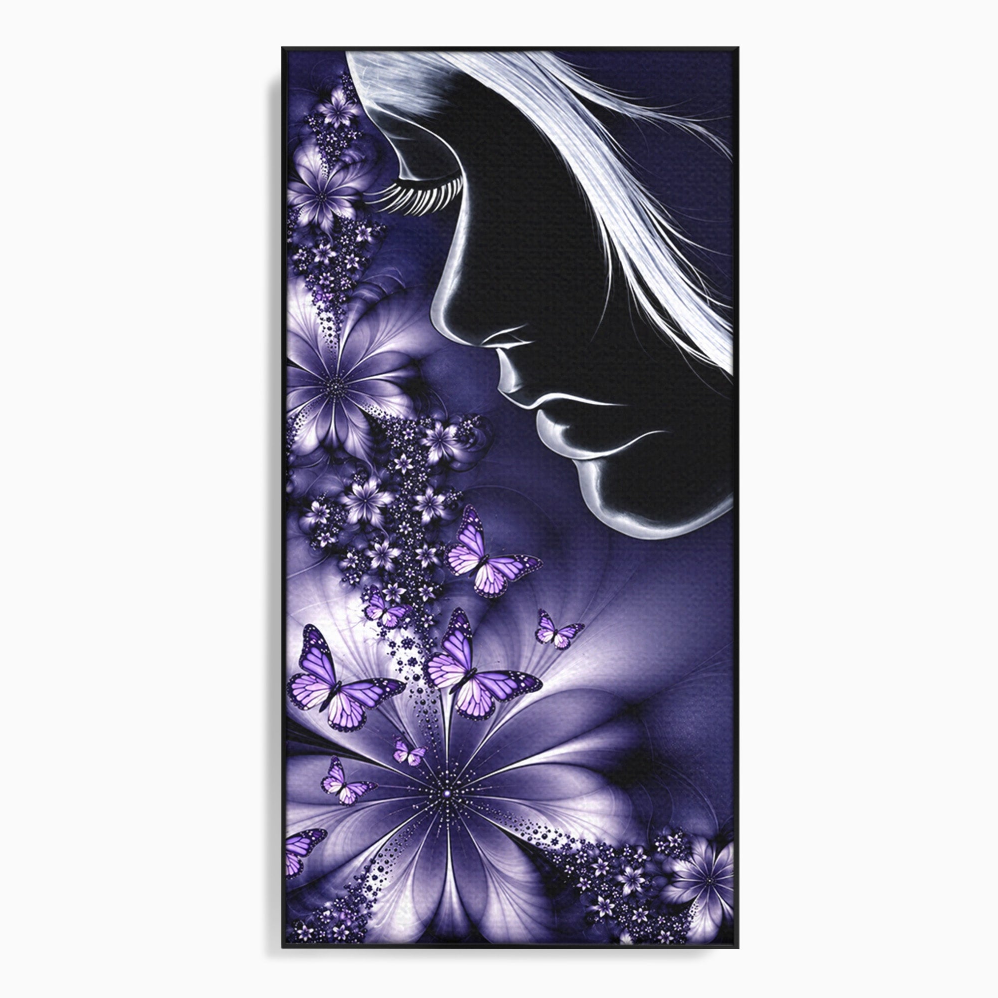 Tablou Canvas Premium LuxCanva® U1238, Fata Si Fluturii, Arta Abstracta, Fata, Fluturi, Dormitor, Visare, Culori Vibrante