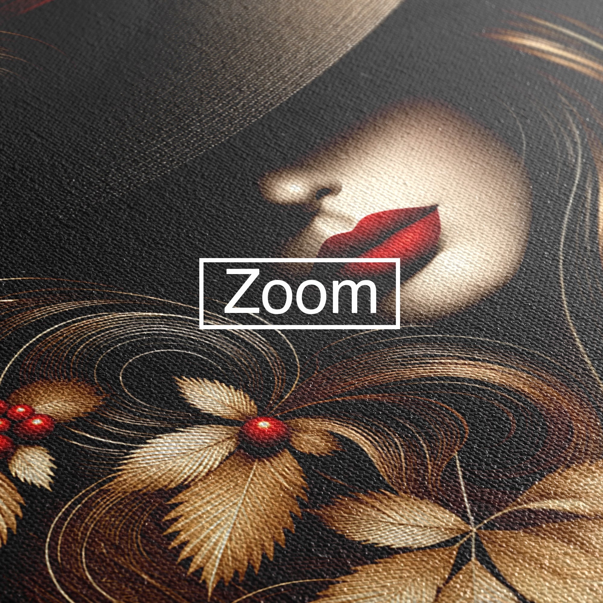Tablou Canvas Premium LuxCanva® U1239, Femeie Misterioasa Cu Palarie, Portret, Eleganta, Moda, Femeie, Birou, Culori Vibrante