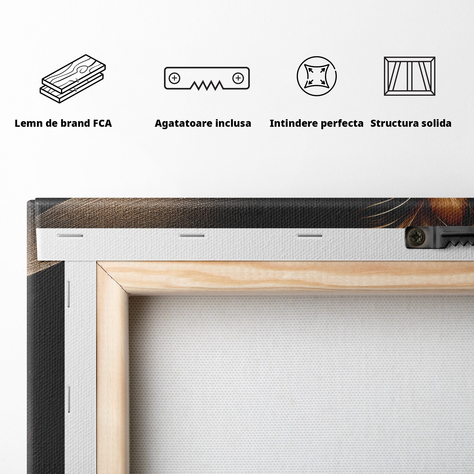Tablou Canvas Premium LuxCanva® U1239, Femeie Misterioasa Cu Palarie, Portret, Eleganta, Moda, Femeie, Birou, Culori Vibrante