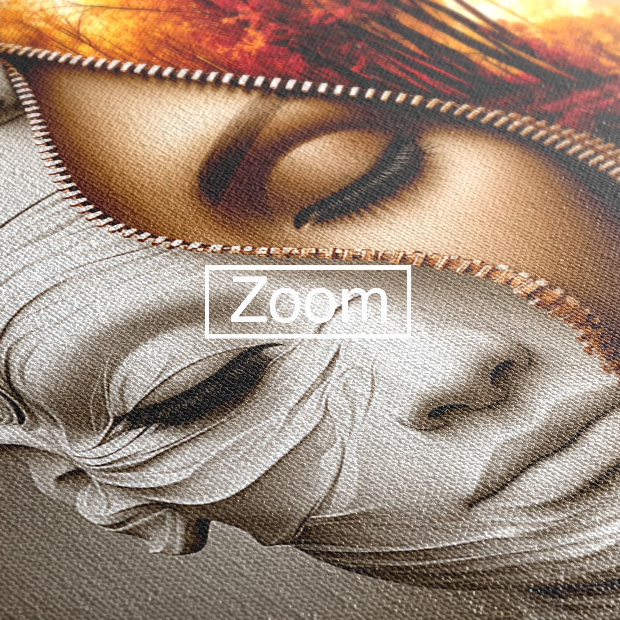 Tablou Canvas Premium LuxCanva® U1240, Dualitate Artistica, Portret, Peisaj, Reflexie, Living, Modern, Culori Vibrante