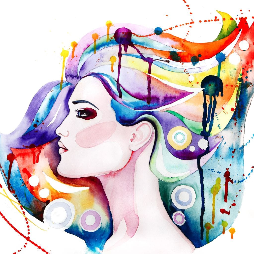 Tablou Canvas Premium LuxCanva® GL1068, Magia Gandurilor , Vis, Regina, Imaginatie, Armonie, Fantezie, Design, Ganduri, Pictate, Living, Dormitor