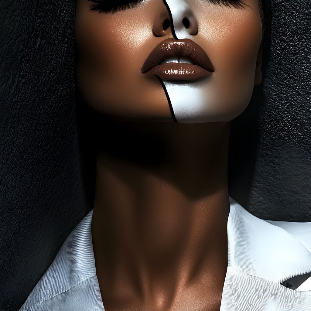 Tablou Canvas Premium, LuxCanva® G1199, Intre Doua Lumi, Armonie, Ruptura, Linie, Destin, Dualitate, Chip, Divizat, Fisura, Linii, Metafora, Echilibru, Alb, Negru, Birou, Living, Dormitor