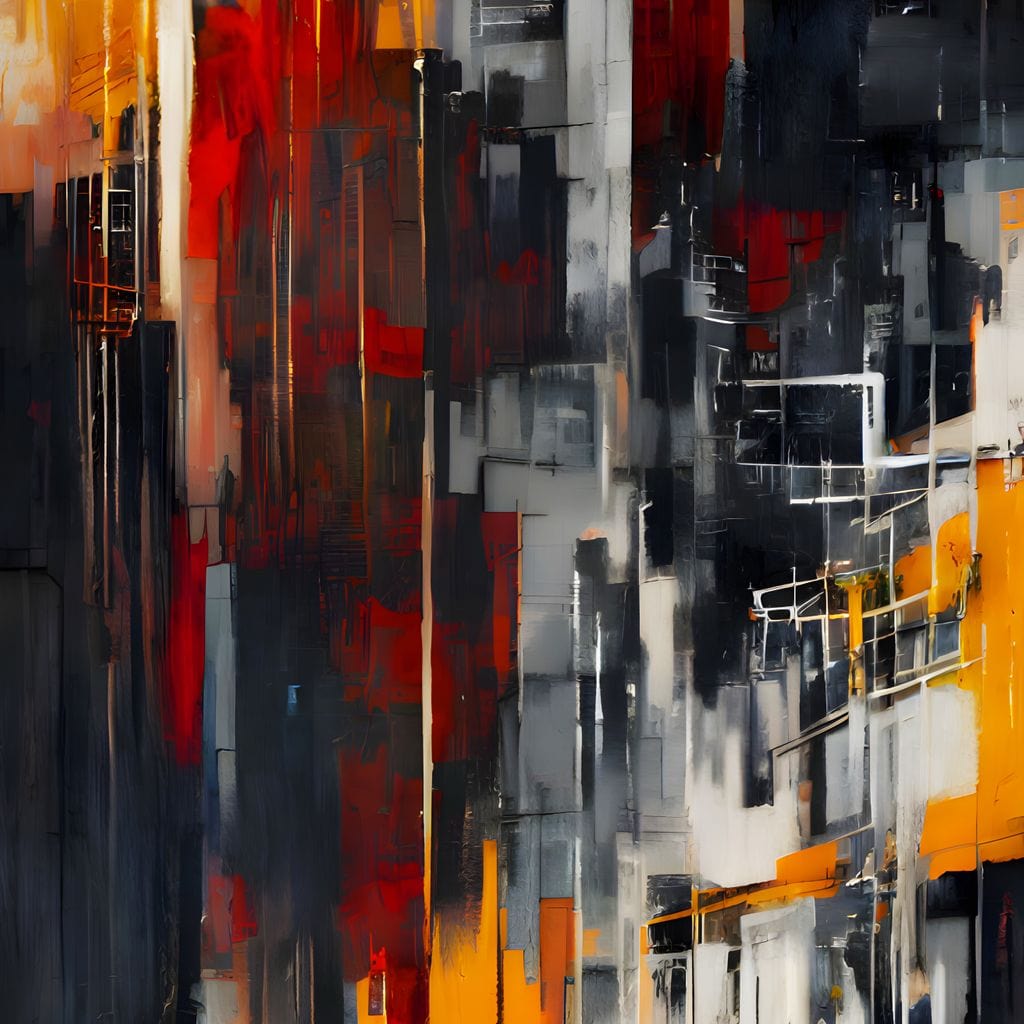 Tablou Canvas Premium, LuxCanva® O1025, Fragmente de Infinit, Foc, Tacere, Adanc, Ecou, Timp, Destin, Ziduri, Labirint, Ardere, Fracturi, Apus, Umbre, Oras, Geometrii, Birou, Living, Dormitor