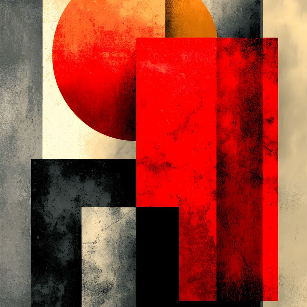 Tablou Canvas Premium, LuxCanva® J1030, Granite Arse, Cladire, Soare, Ziduri, Solar, Constructie, Rosu, Negru, Impact, Abstract, Artist, Arhitectura, Living, Dormitor