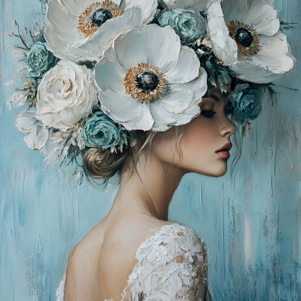 Tablou Canvas Premium, LuxCanva® G1211, Oda Feminitatii, Flori, Gradina, Spirit, Inflorit, Petale, Natura, Armonios, Azurie, Nimfa, Aurora, Floralia, Queen, Iasomie, Miraj, Salon, Birou, Living, Dormitor