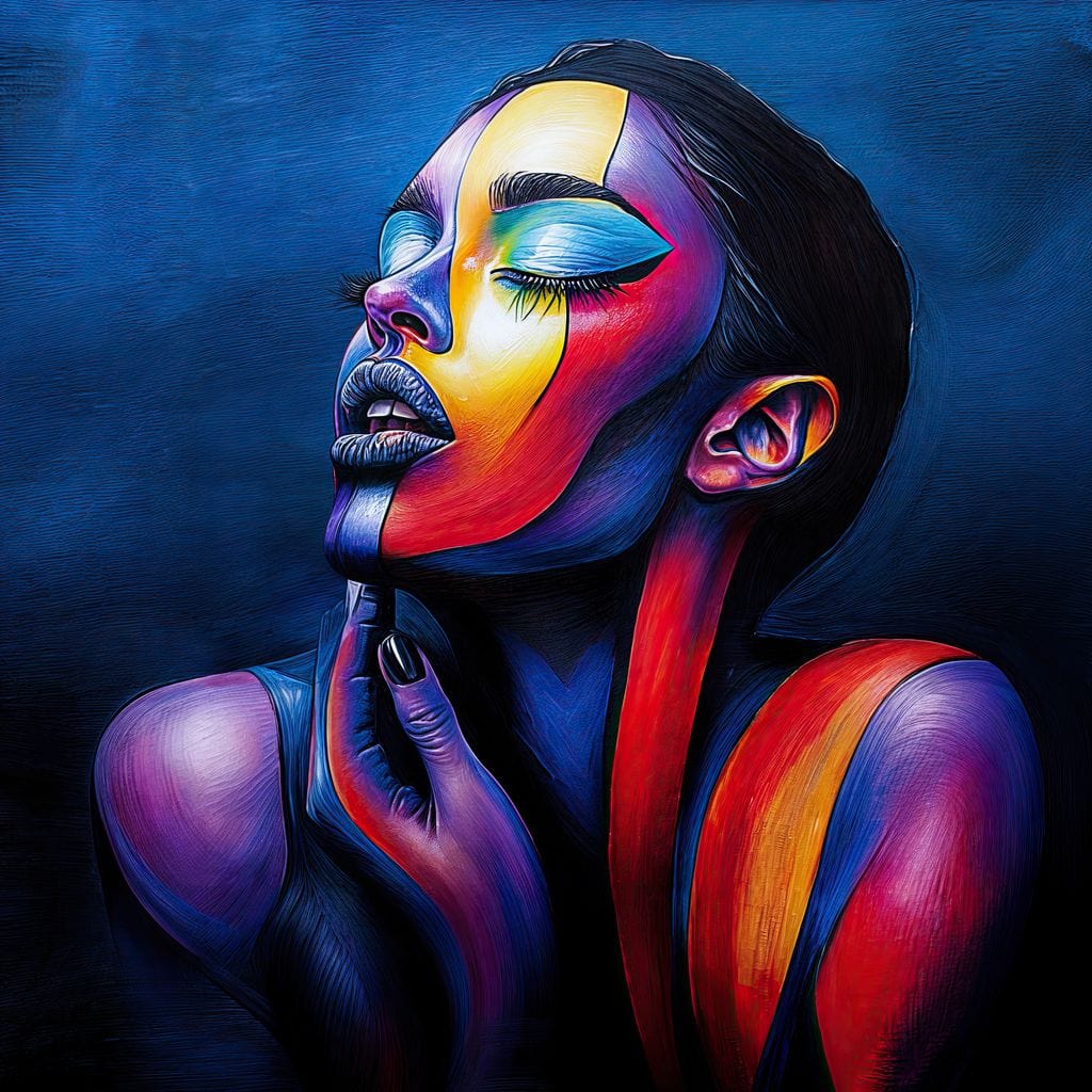 Tablou Canvas Premium, LuxCanva® G1165, O Clipa de Liniste, Tacere, Foc, Umbra, Stralucire, Interioara, Ea, Coloristica, Ganduri, Piele, Dor, Meditatie, Fotomodel, Birou, Living, Dormitor