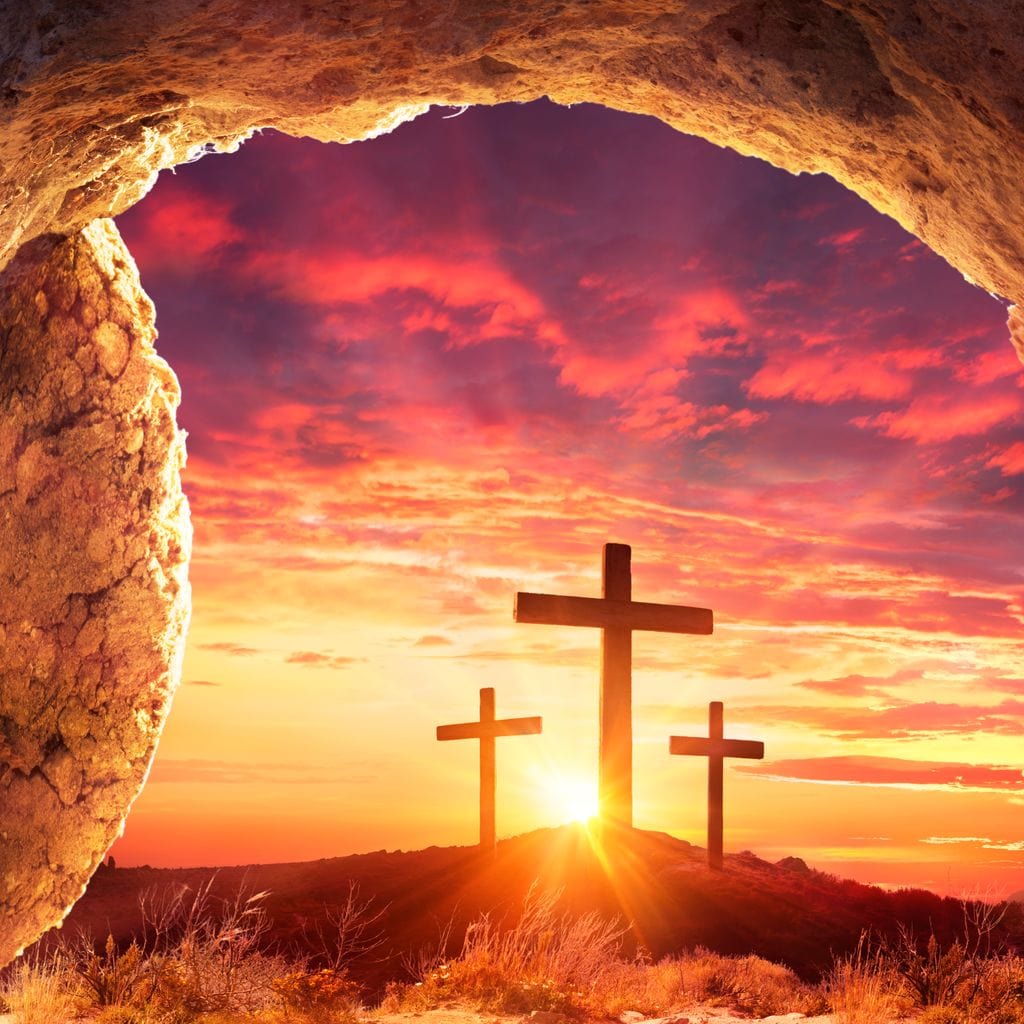 Tablou Canvas Premium LuxCanva® H1017 Lumina Invierii , Cruce, Inviere, Lumina, Jertfa, Promisiune, Rasarit, Salvare, Vesnicie, Living, Dormitor