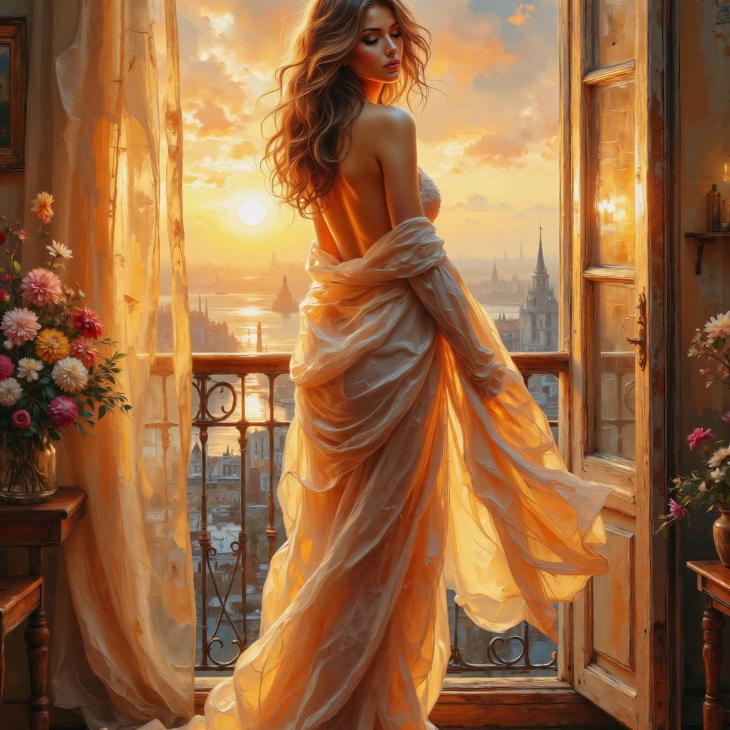 Tablou Canvas Premium, LuxCanva® G1240, Sclipiri de Dor,  Rasarit, Raza, Seara, Melancolie, Fragil, Frumusete, Vraja, Hipnotic, Diafan, Senzualitate, Emotie, Decoratiune, Zeita, Salon, Living, Dormitor