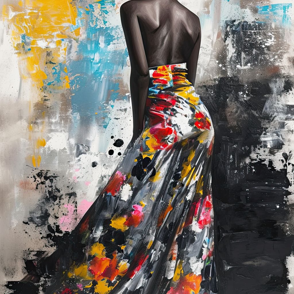 Tablou Canvas Premium LuxCanva® G1039, Stralucirea unei Muze , Rafinament, Bal, Fashion, Podium, Eleganta, Arta, Living, Dormitor, Culori vibrante