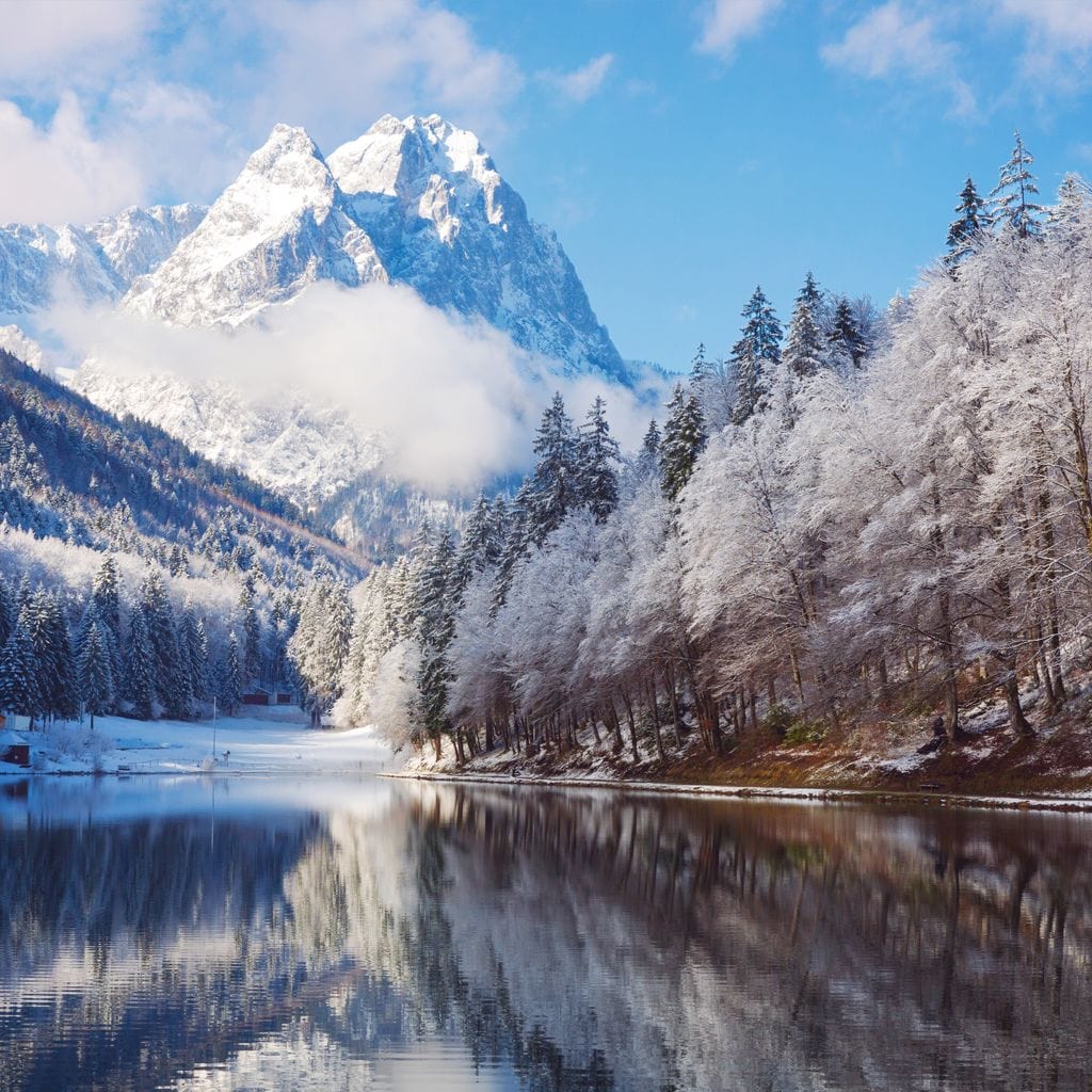 Tablou Canvas Premium LuxCanva® D1002, Peisaj de Iarna , Relaxare, Plimbare, Munti, Alb, Natura, Zapada, Living, Dormitor