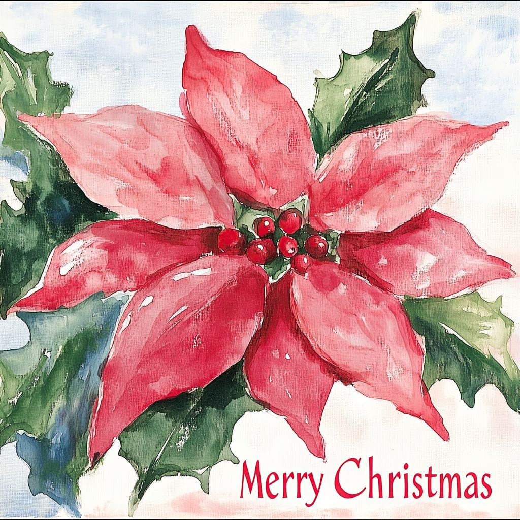 Tablou Canvas Premium LuxCanva® D1011, Sarbatoare Infloritoare , Ghiveci, Floare, Craciunita, Petale, Natura, Living Room, Culori vibrante