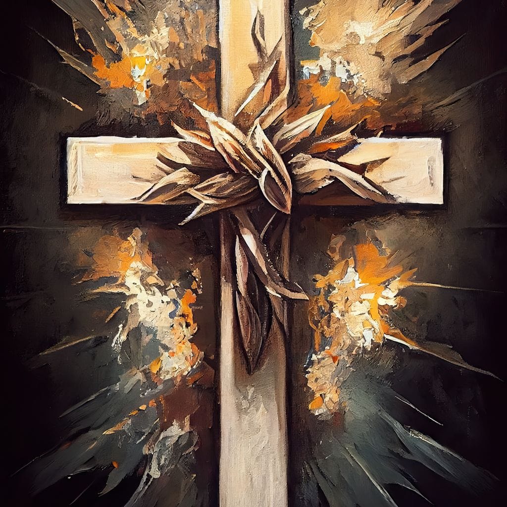 Tablou Canvas Premium LuxCanva® H1029 Ecoul Sacru al Jerfei , Coroana, Spini, Sacrificiu, Divin, Mantuire, Biblic, Jertfa, Cruce, Living, Dormitor