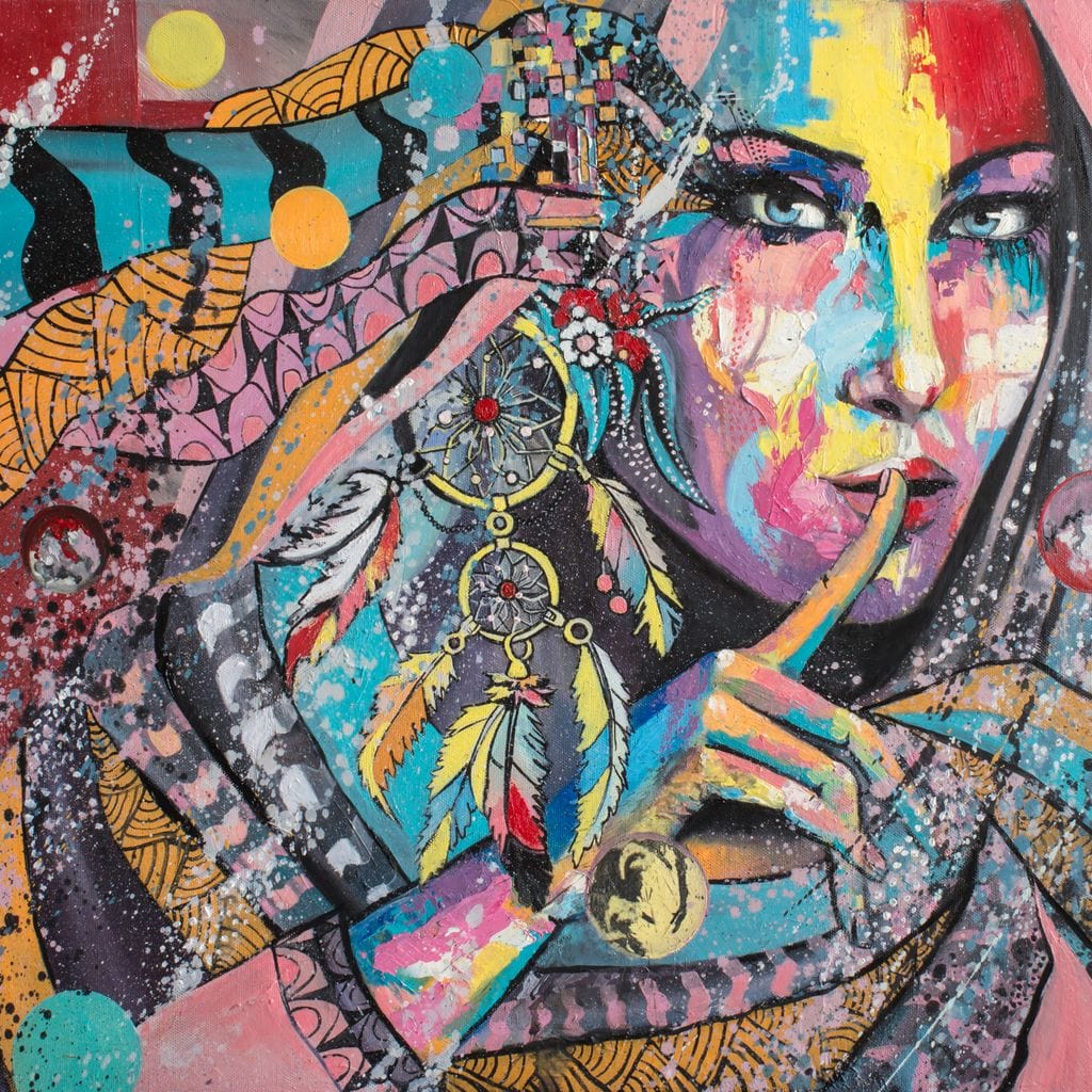 Tablou Canvas Premium, LuxCanva® GL1069, Calatorie Spirituala, Boem, Mister, Tribal, Simbolism, Spiritualitate, Zeita, Tacere, Liniste, Living, Dormitor