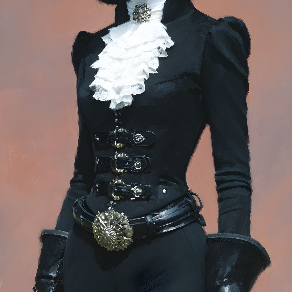 Tablou Canvas Premium, LuxCanva® G1225, Aristocrata Intunericului, Eleganta, Doamna, Palarie, Costum, Negru, Manusi, Mister, Puternica, Rafinata, Autoritara, Lux, Cavaleresc, Salon, Birou, Living, Dormitor