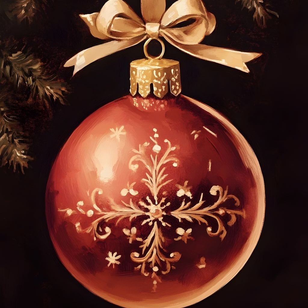 Tablou Canvas Premium, LuxCanva® D1079, Simbol Regal, Rosu, Festiv, Funda, Aurie, Traditie, Ornament, Detaliu, Lux, Povestire, Anotimp, Frig, Brad, Eleganta, Impodobit, Camera Copil, Living, Dormitor