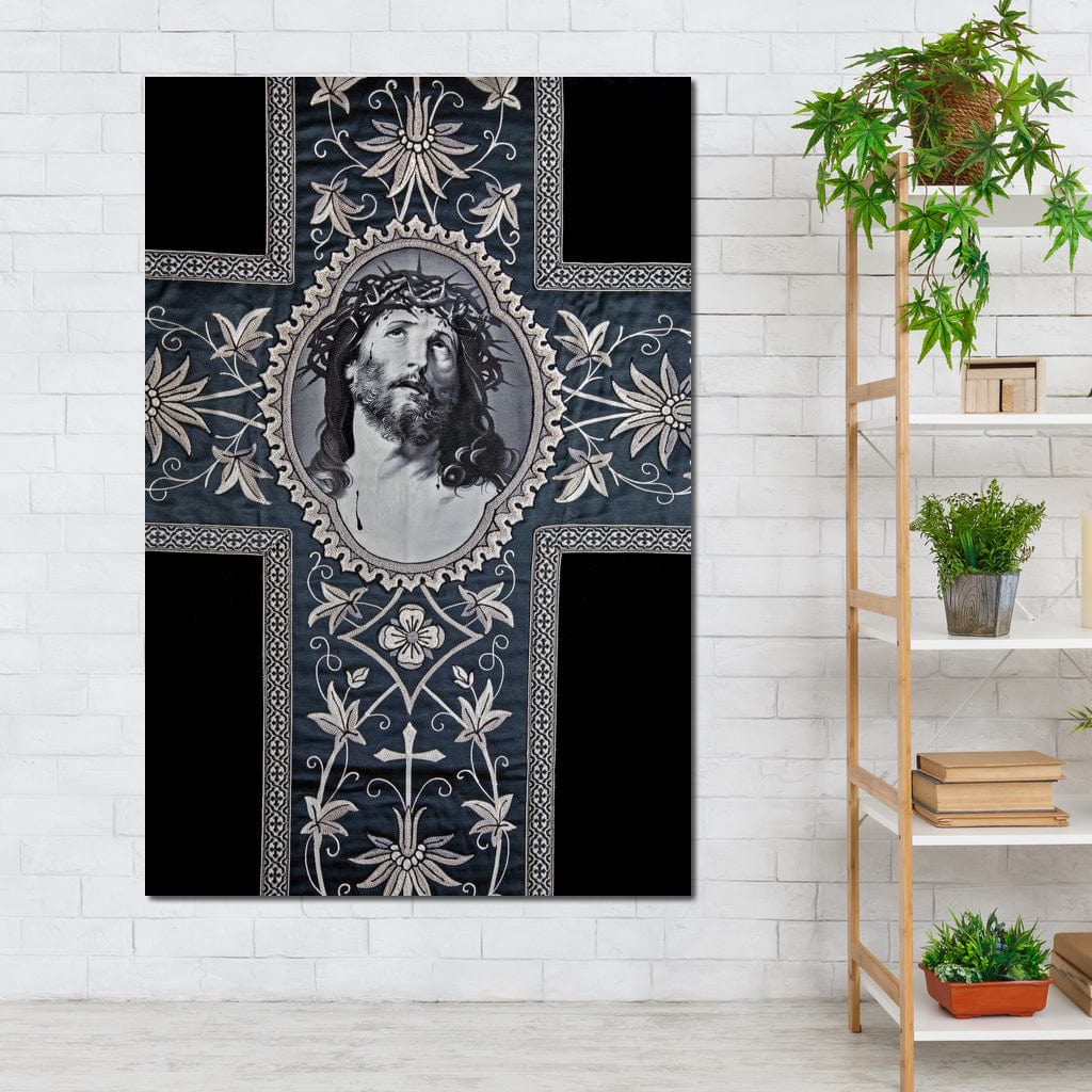 Tablou Canvas Premium LuxCanva® H1004, Chipul Mantuitorului , Divin, Reflectie, Biserica, Crestinism, Jertfa, Mantuire, Simbol, Living, Dormitor