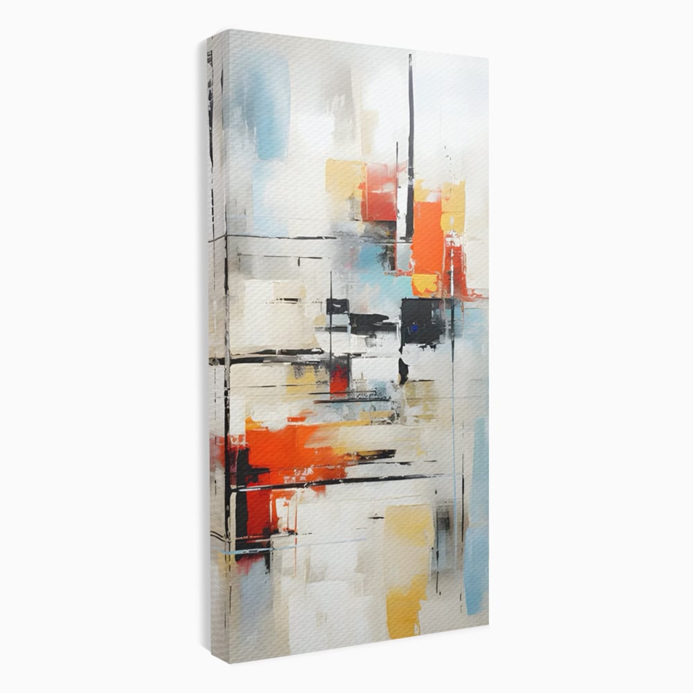 Tablou Canvas Premium LuxCanva® C1240 Lines And Colours Abstract Painting , Relaxare, Living Room, Culori Vibrante