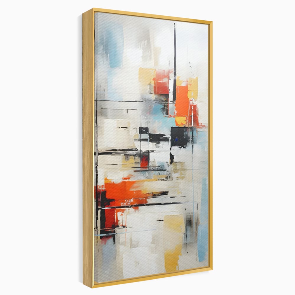 Tablou Canvas Premium LuxCanva® C1240 Lines And Colours Abstract Painting , Relaxare, Living Room, Culori Vibrante