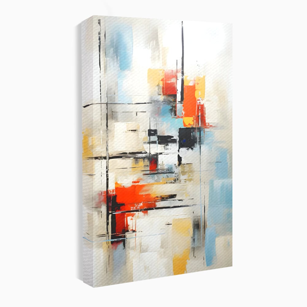 Tablou Canvas Premium LuxCanva® C1240 Lines And Colours Abstract Painting , Relaxare, Living Room, Culori Vibrante