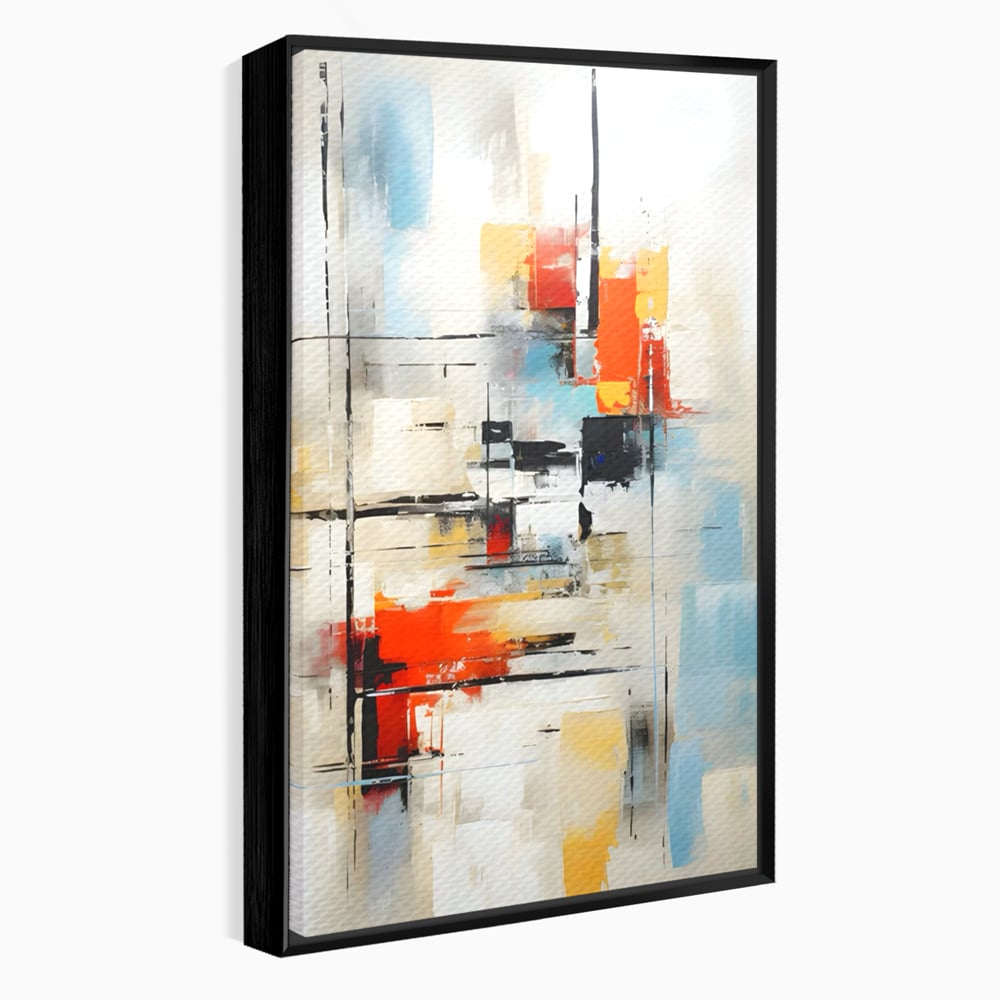 Tablou Canvas Premium LuxCanva® C1240 Lines And Colours Abstract Painting , Relaxare, Living Room, Culori Vibrante