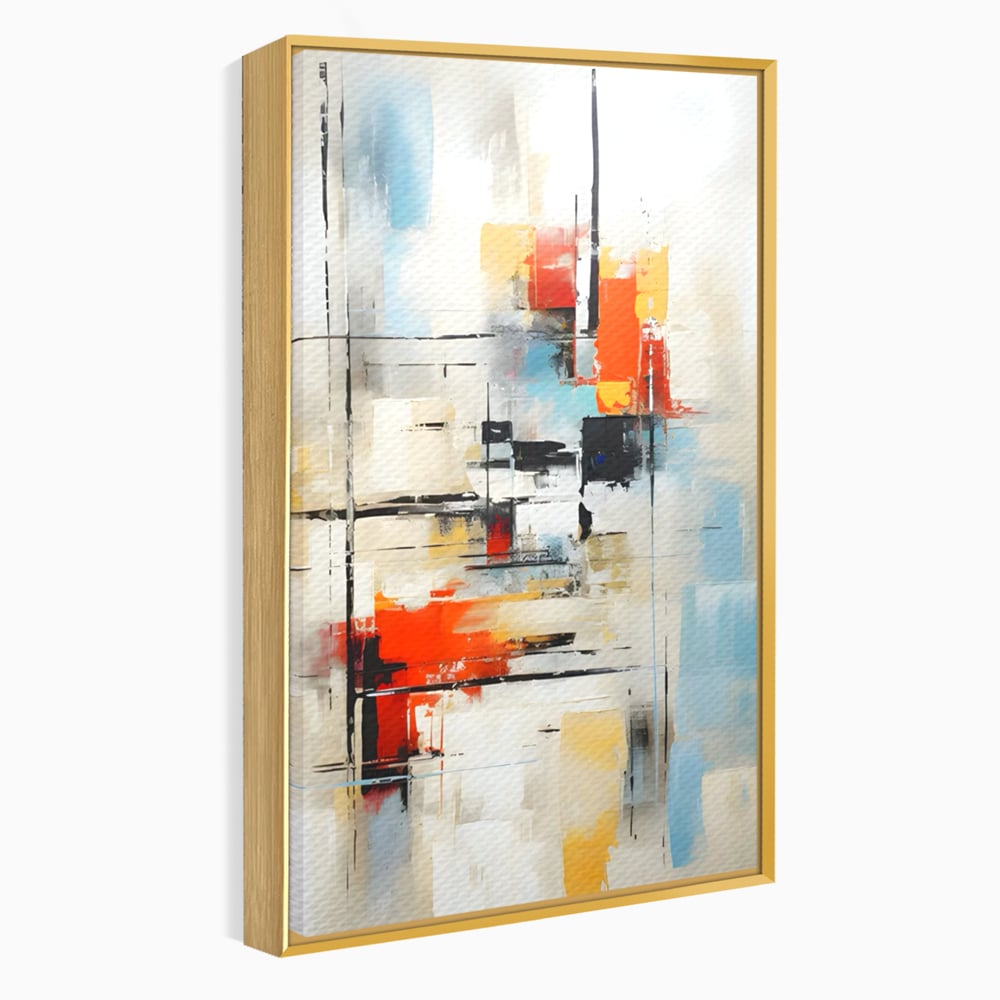 Tablou Canvas Premium LuxCanva® C1240 Lines And Colours Abstract Painting , Relaxare, Living Room, Culori Vibrante